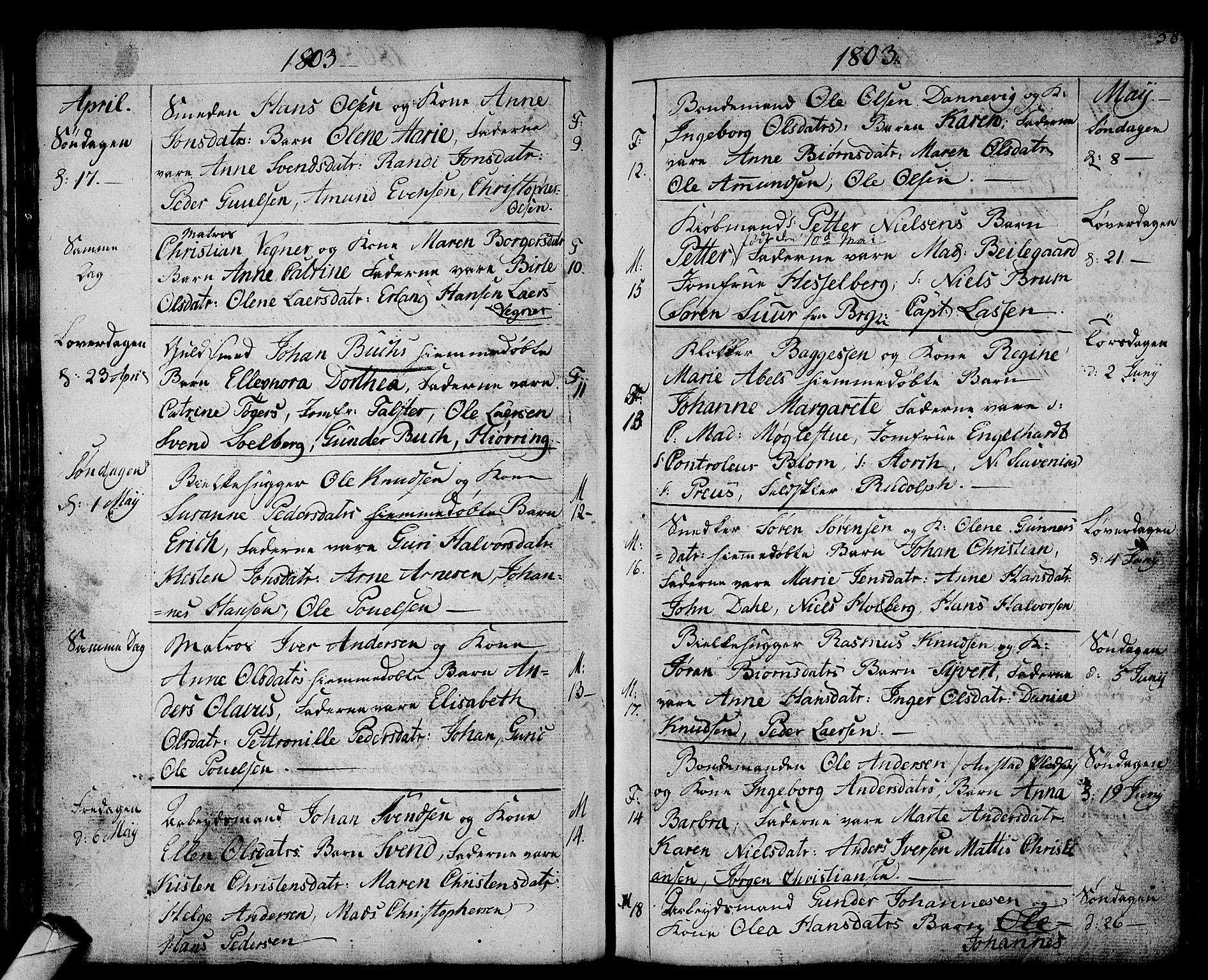 Strømsø kirkebøker, SAKO/A-246/F/Fa/L0010: Parish register (official) no. I 10, 1792-1822, p. 58