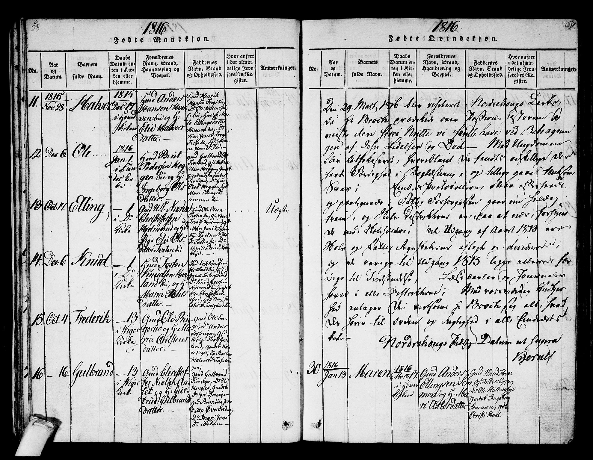 Norderhov kirkebøker, AV/SAKO-A-237/F/Fa/L0008: Parish register (official) no. 8, 1814-1833, p. 58-59