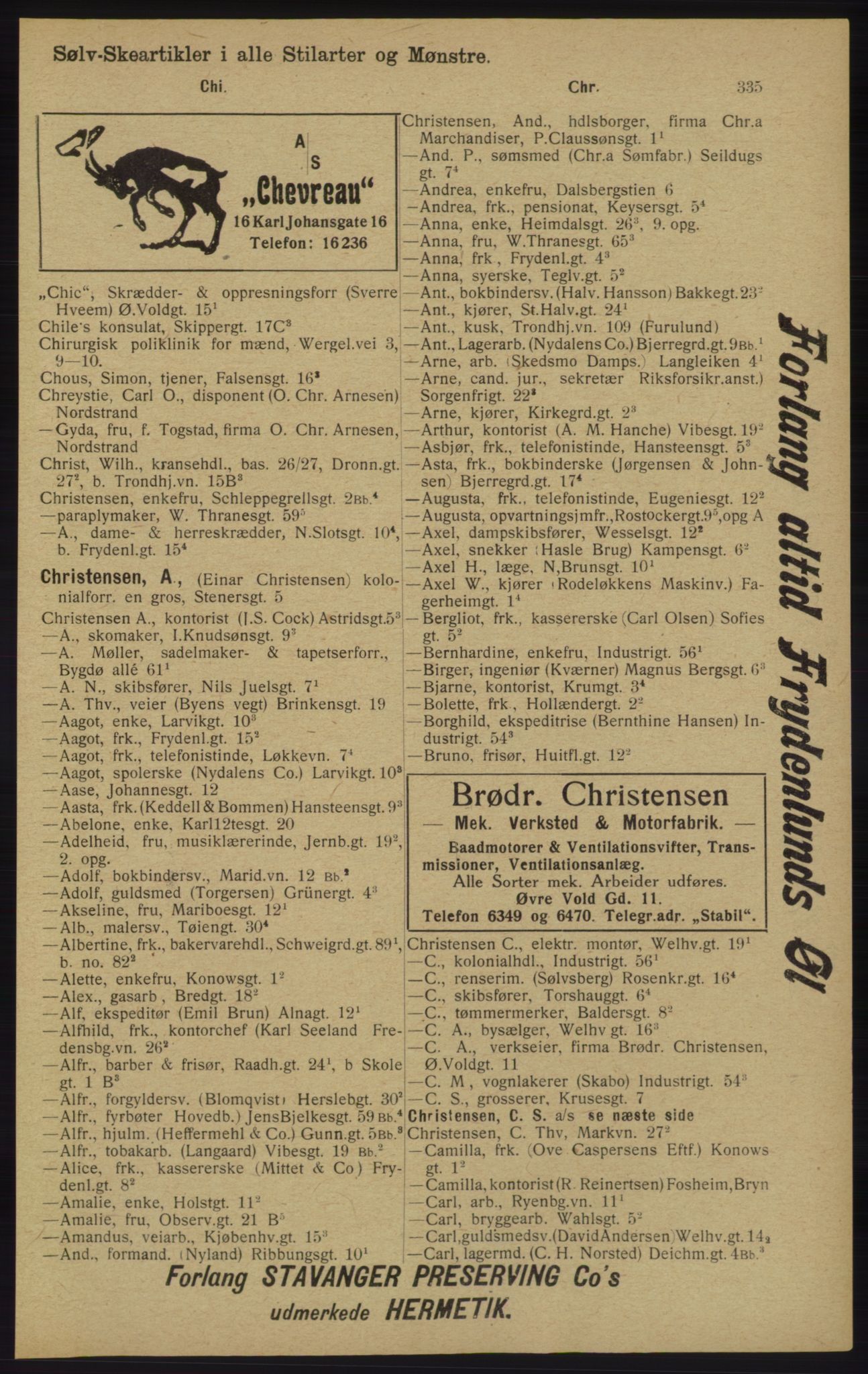 Kristiania/Oslo adressebok, PUBL/-, 1913, p. 347