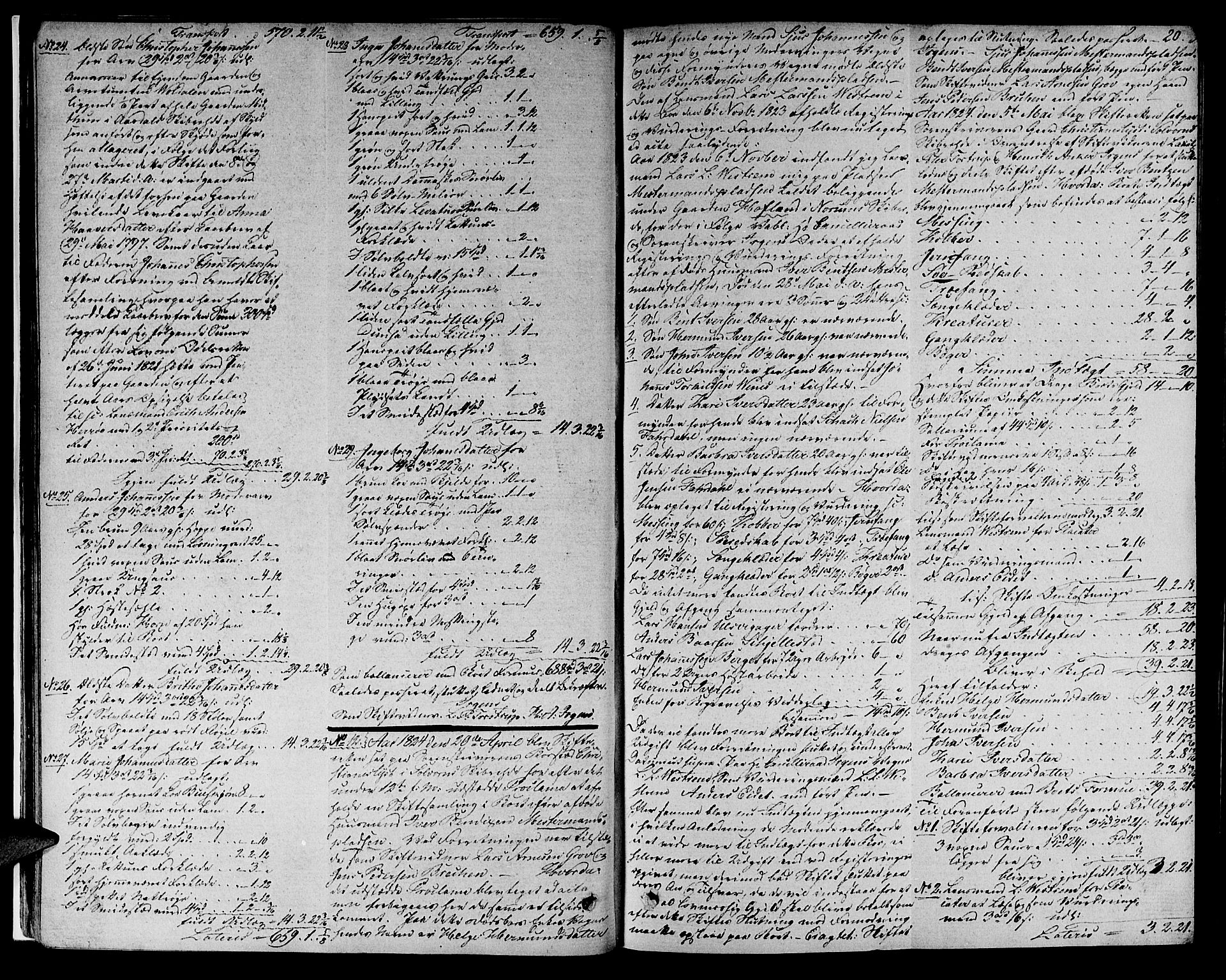 Indre Sogn tingrett, AV/SAB-A-3301/1/H/Ha/L0014a: Skifteprotokoll 14a, 1824-1826, p. 19b-20a