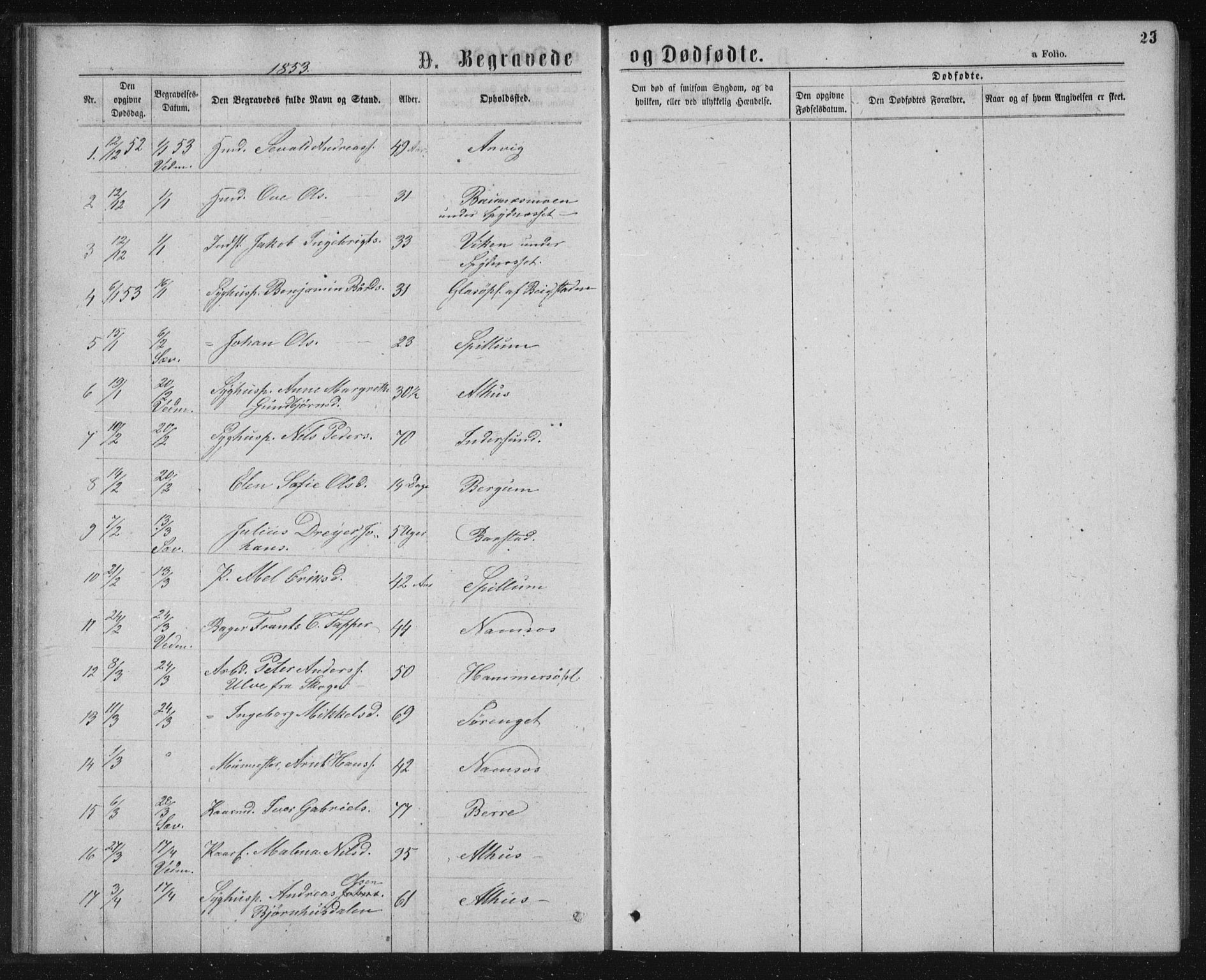 Ministerialprotokoller, klokkerbøker og fødselsregistre - Nord-Trøndelag, AV/SAT-A-1458/768/L0569: Parish register (official) no. 768A04, 1836-1865, p. 23