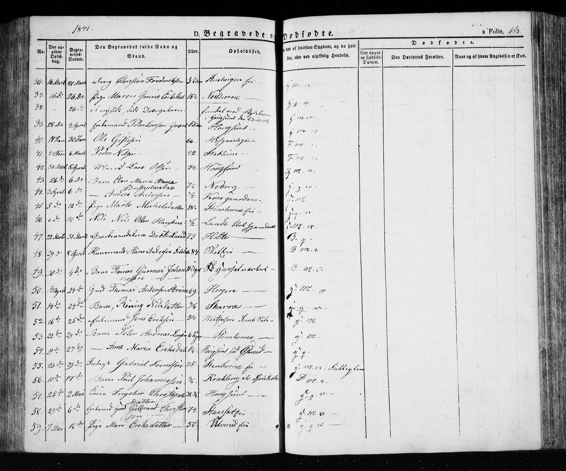 Eiker kirkebøker, AV/SAKO-A-4/F/Fa/L0013a: Parish register (official) no. I 13A, 1832-1845, p. 453