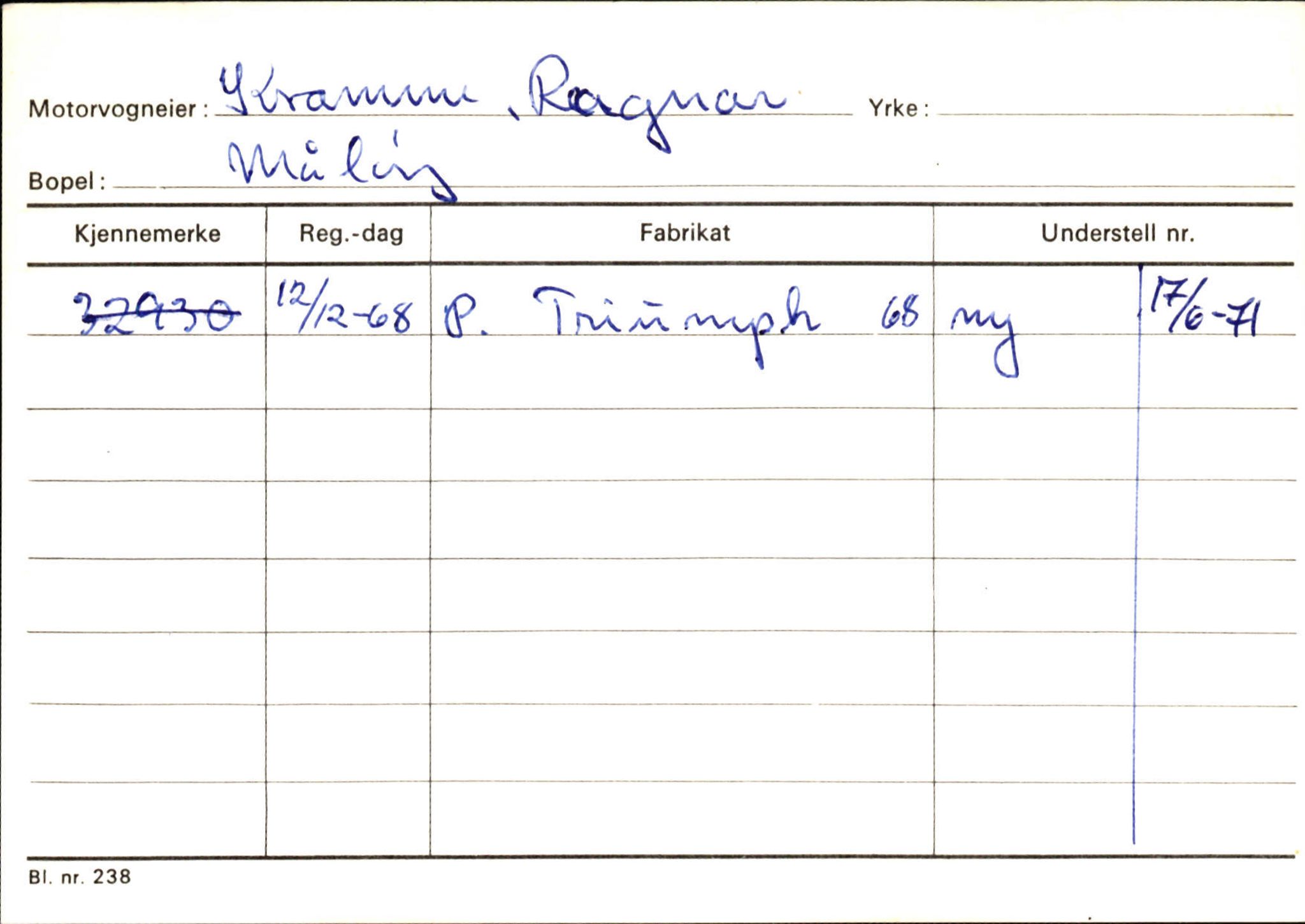 Statens vegvesen, Sogn og Fjordane vegkontor, AV/SAB-A-5301/4/F/L0144: Registerkort Vågsøy A-R, 1945-1975, p. 1578