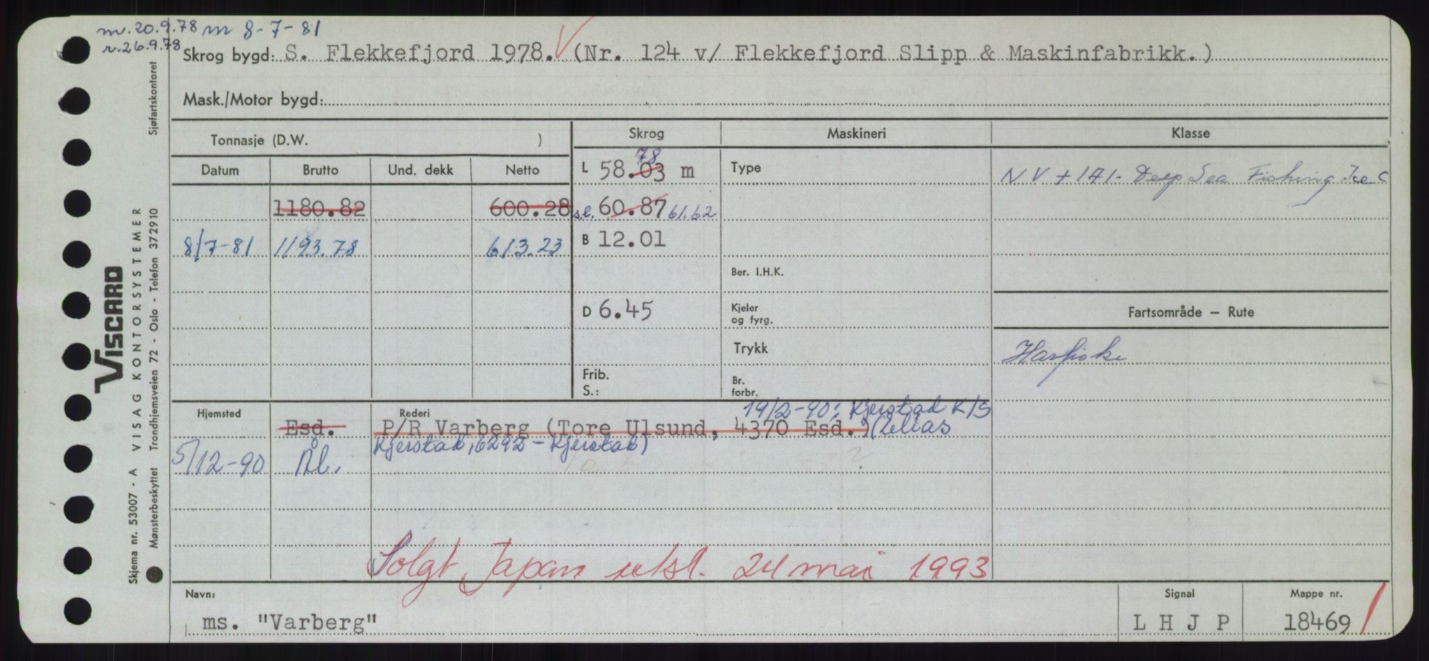 Sjøfartsdirektoratet med forløpere, Skipsmålingen, RA/S-1627/H/Hd/L0040: Fartøy, U-Ve, p. 323