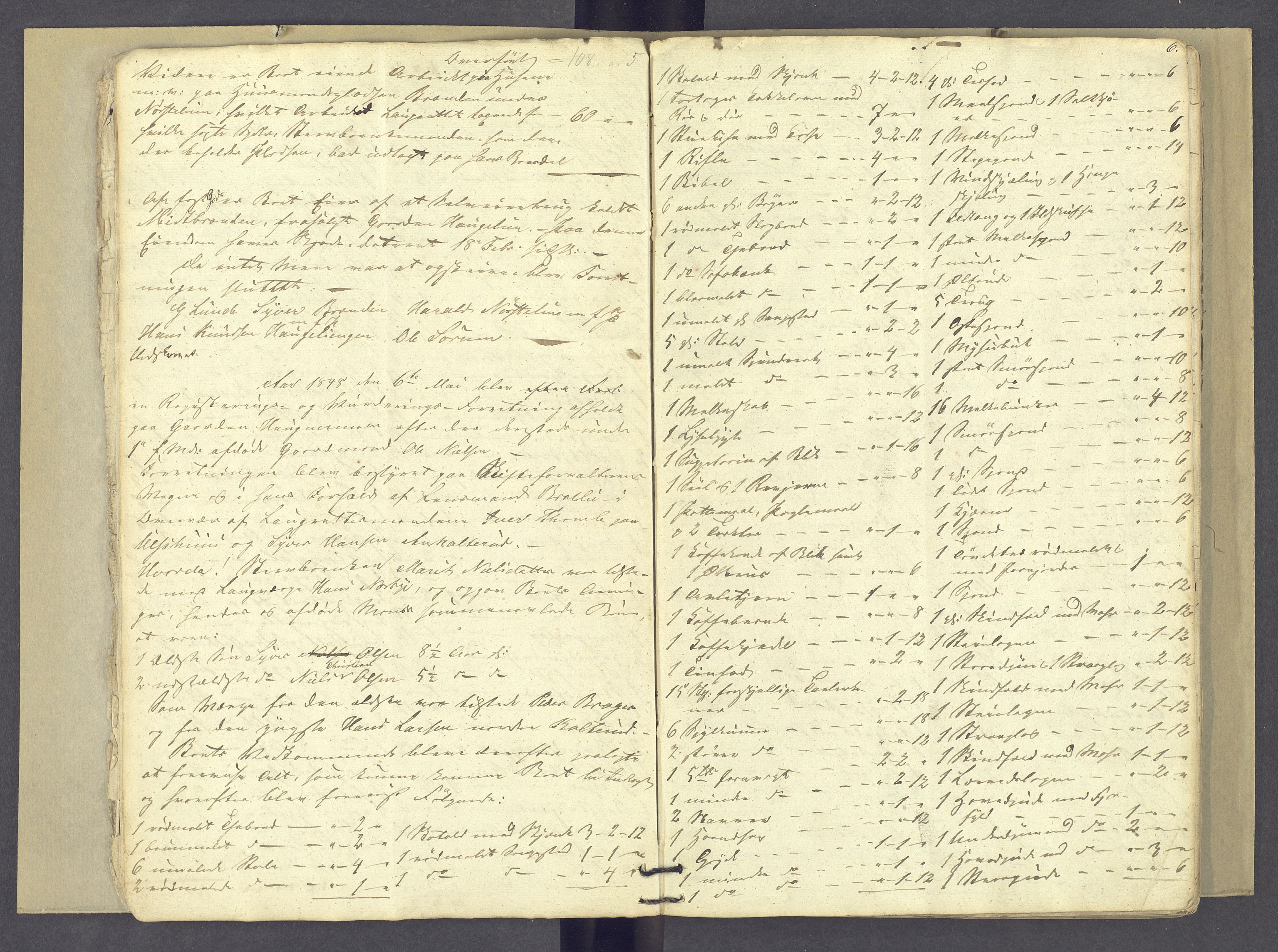 Hadeland og Land tingrett, AV/SAH-TING-010/J/Jb/L0001: Skifteregistreringsprotokoll - Nordre Land, 1847-1864, p. 5b-6a