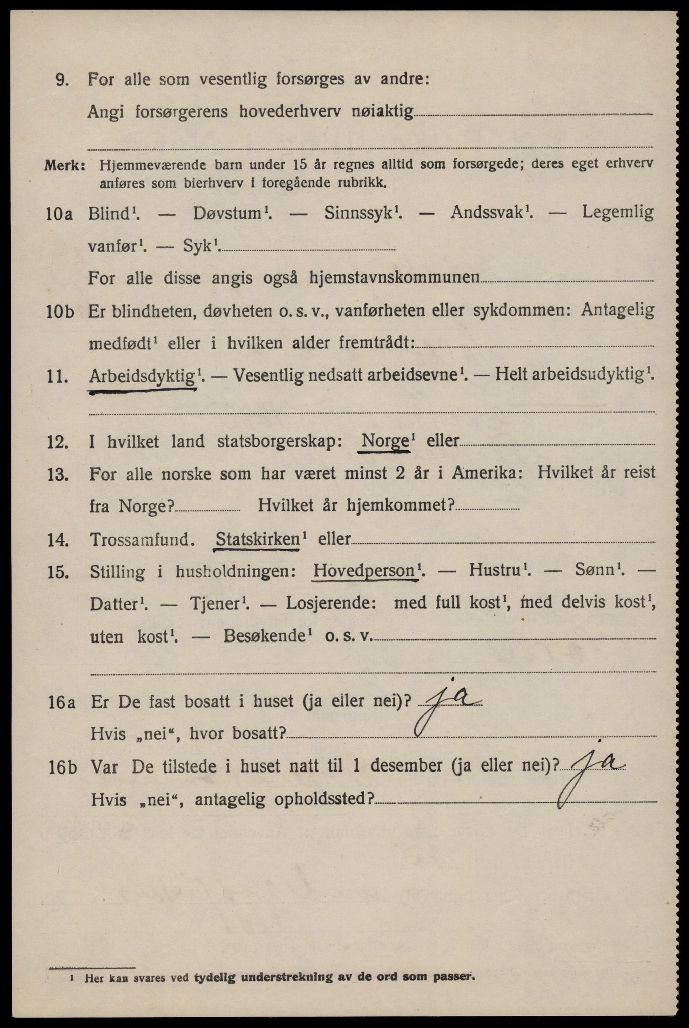 SAKO, 1920 census for Kviteseid, 1920, p. 3516