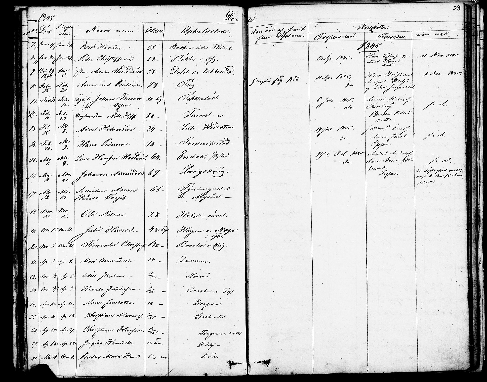 Enebakk prestekontor Kirkebøker, SAO/A-10171c/F/Fa/L0013: Parish register (official) no. I 13, 1832-1882, p. 38