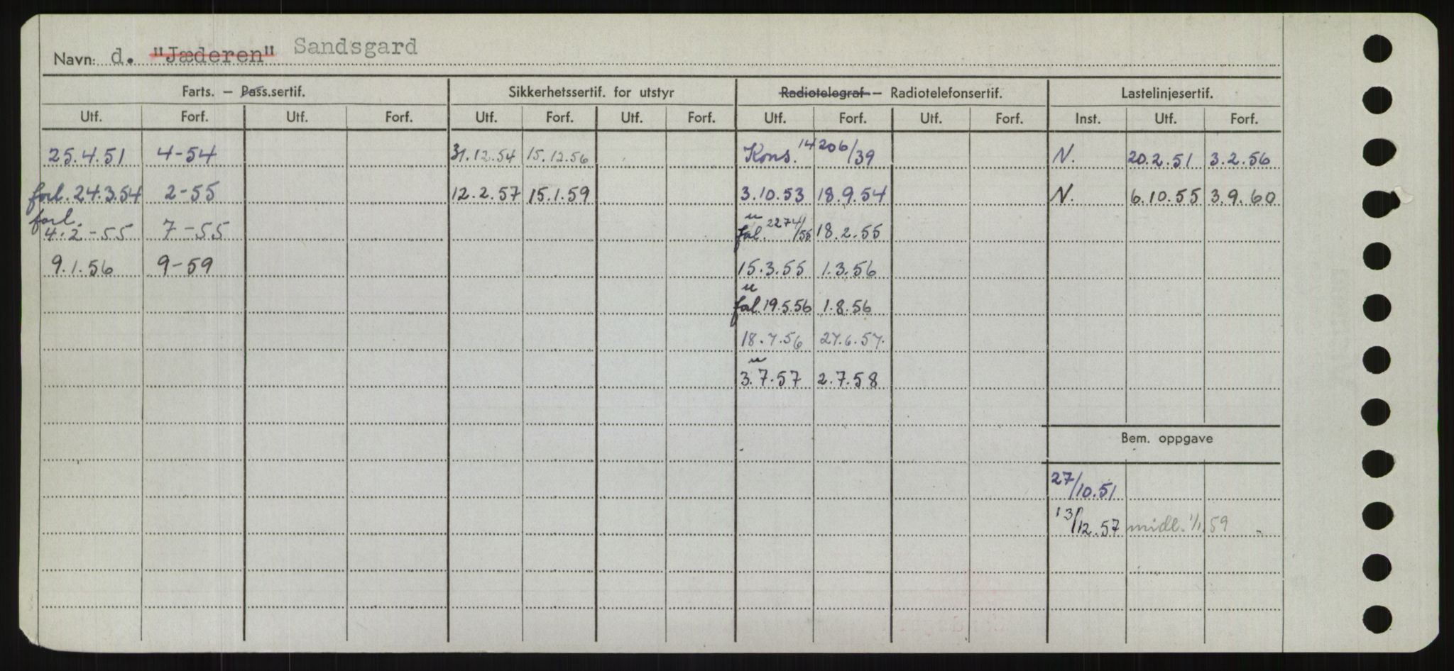 Sjøfartsdirektoratet med forløpere, Skipsmålingen, RA/S-1627/H/Hd/L0032: Fartøy, San-Seve, p. 94