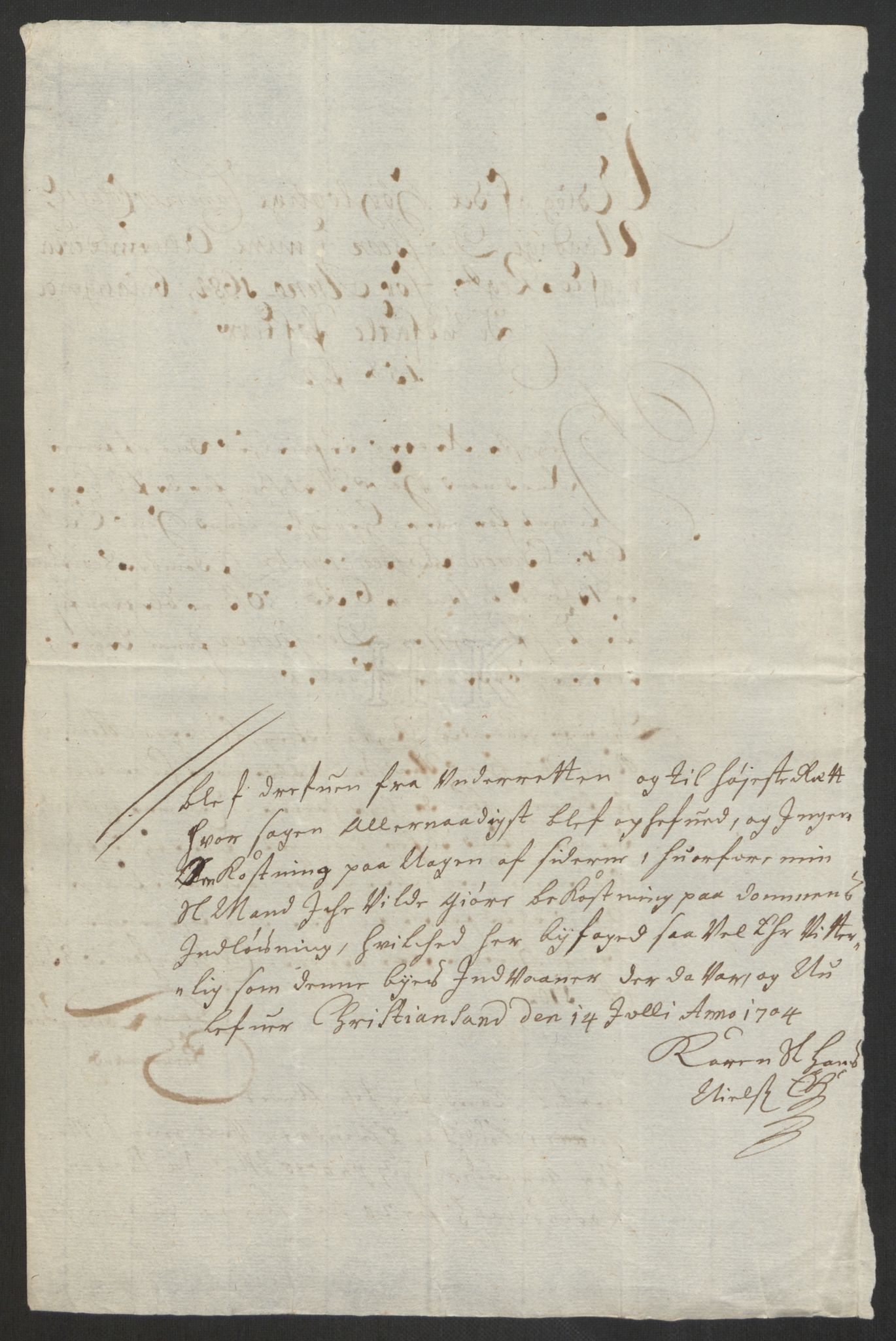 Rentekammeret inntil 1814, Reviderte regnskaper, Byregnskaper, AV/RA-EA-4066/R/Rm/L0285: [M18] Sikt og sakefall, 1681-1718, p. 401