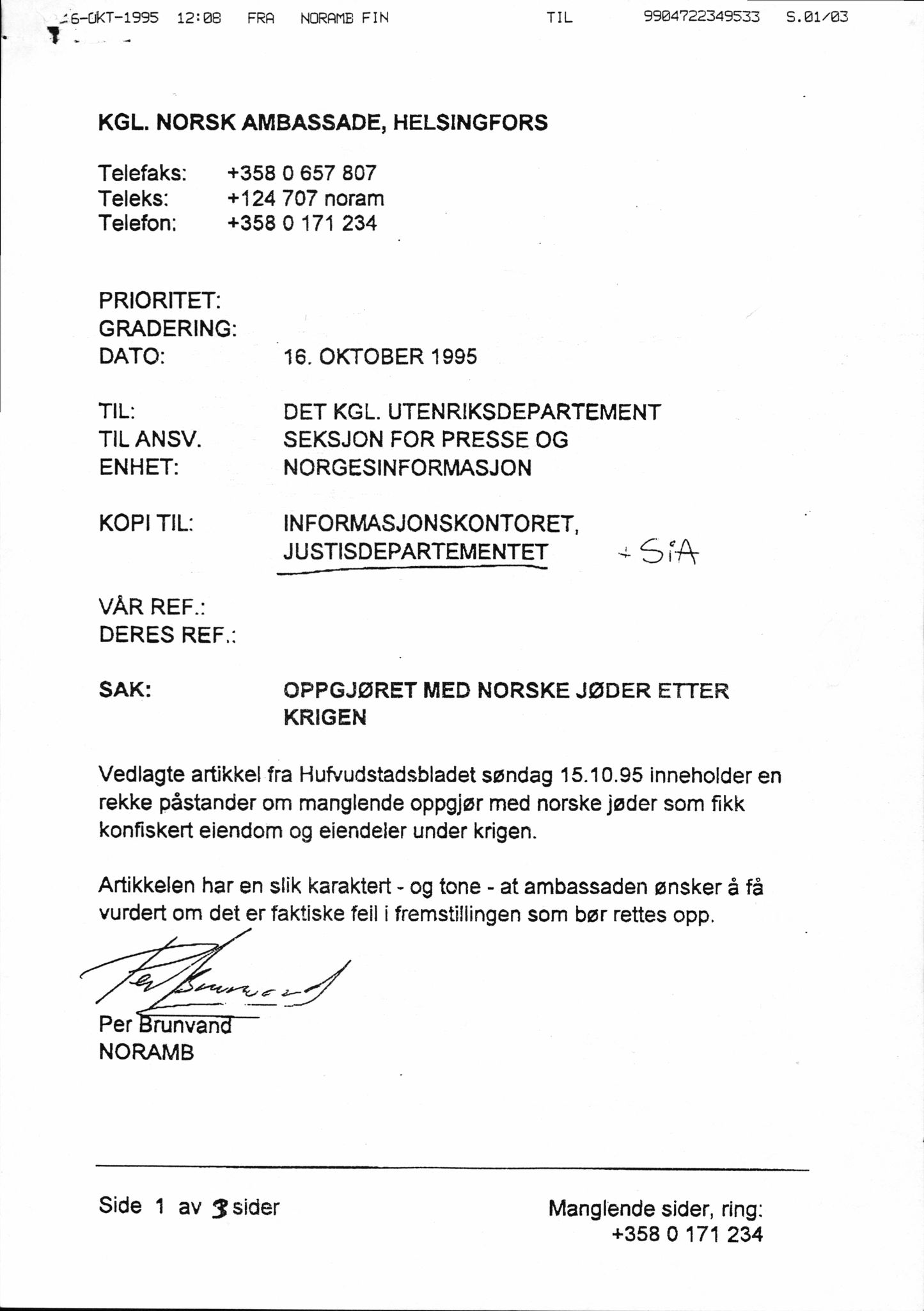 Justisdepartementet, Sivilavdelingen (RA/S-6490), RA/-, 1995-1997, p. 22