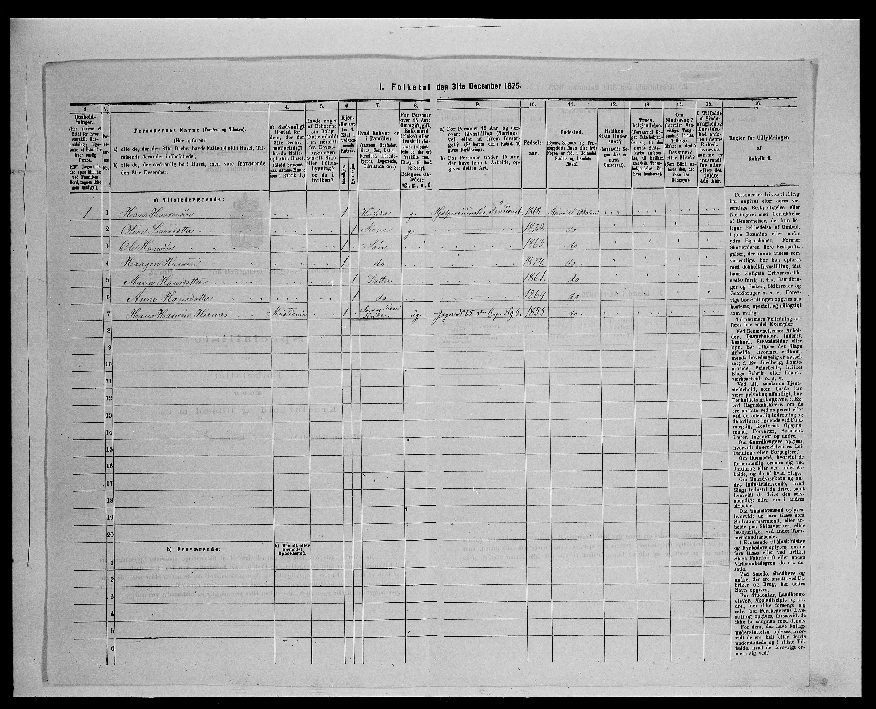 SAH, 1875 census for 0419P Sør-Odal, 1875, p. 650