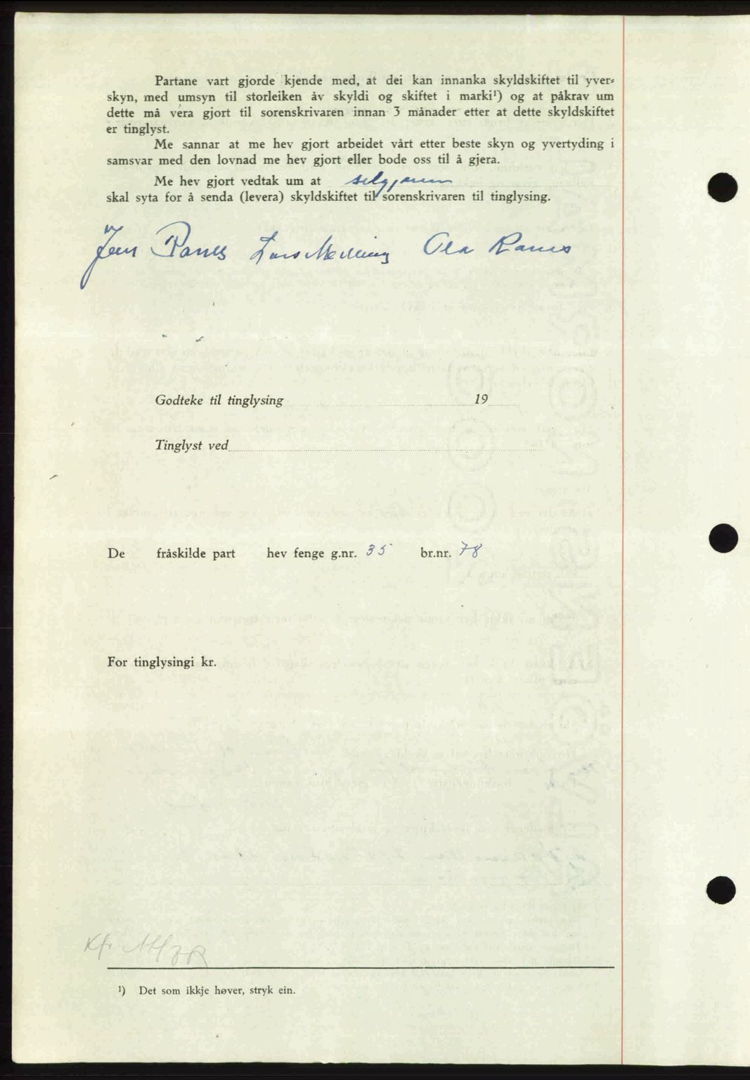 Nordmøre sorenskriveri, AV/SAT-A-4132/1/2/2Ca: Mortgage book no. A112, 1949-1949, Diary no: : 2046/1949