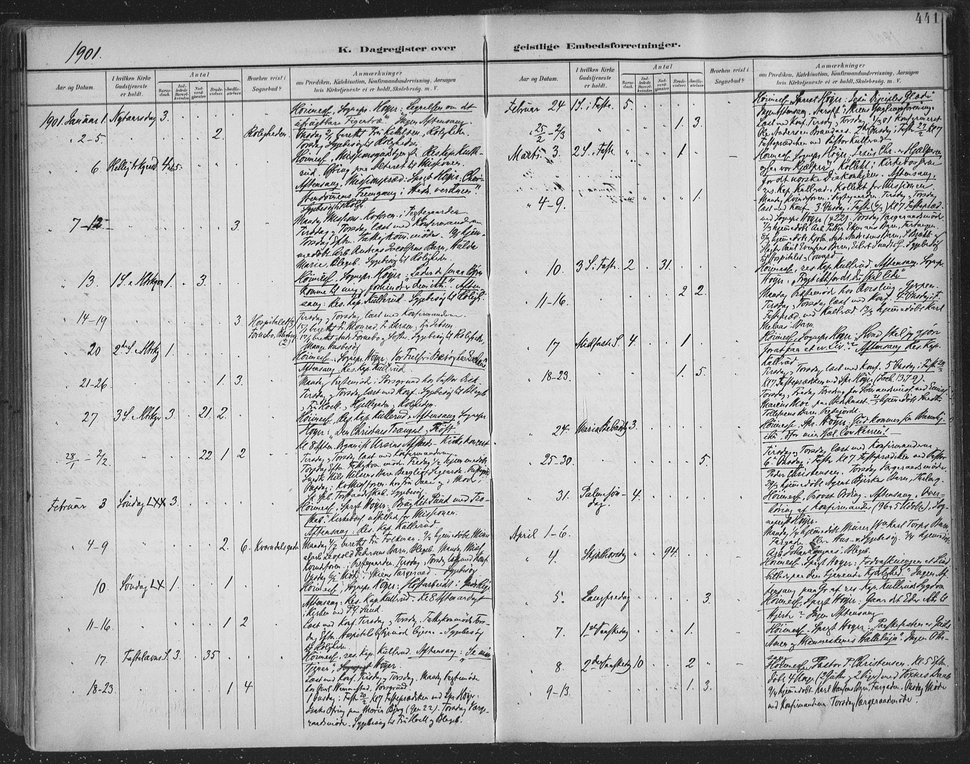 Skien kirkebøker, SAKO/A-302/F/Fa/L0011: Parish register (official) no. 11, 1900-1907, p. 441