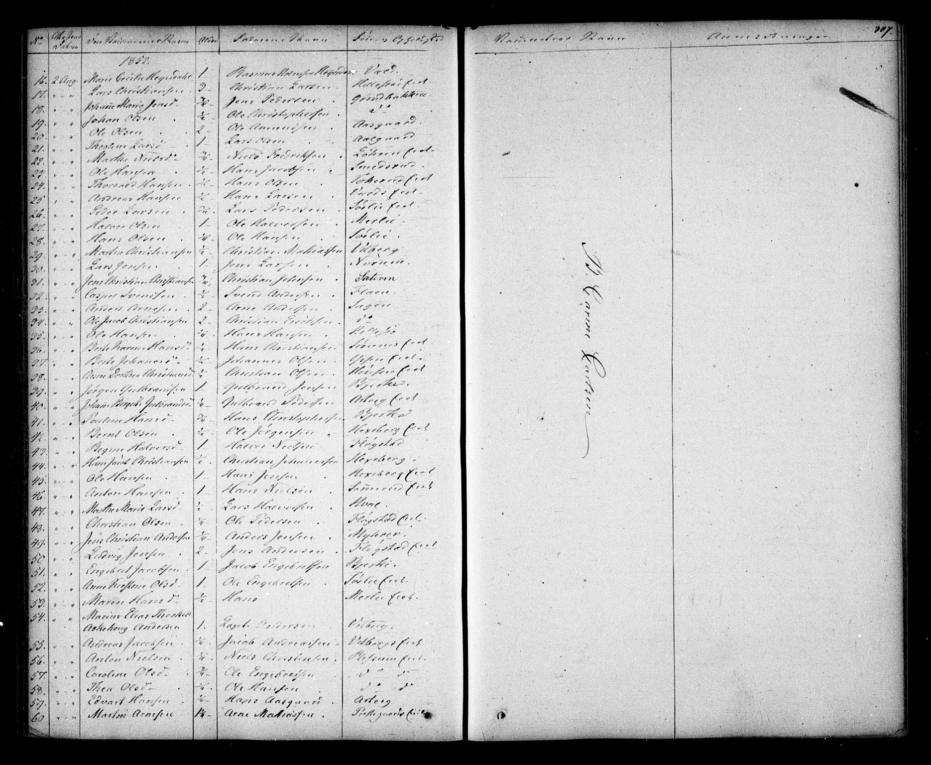 Sørum prestekontor Kirkebøker, AV/SAO-A-10303/F/Fa/L0005: Parish register (official) no. I 5, 1846-1863, p. 307