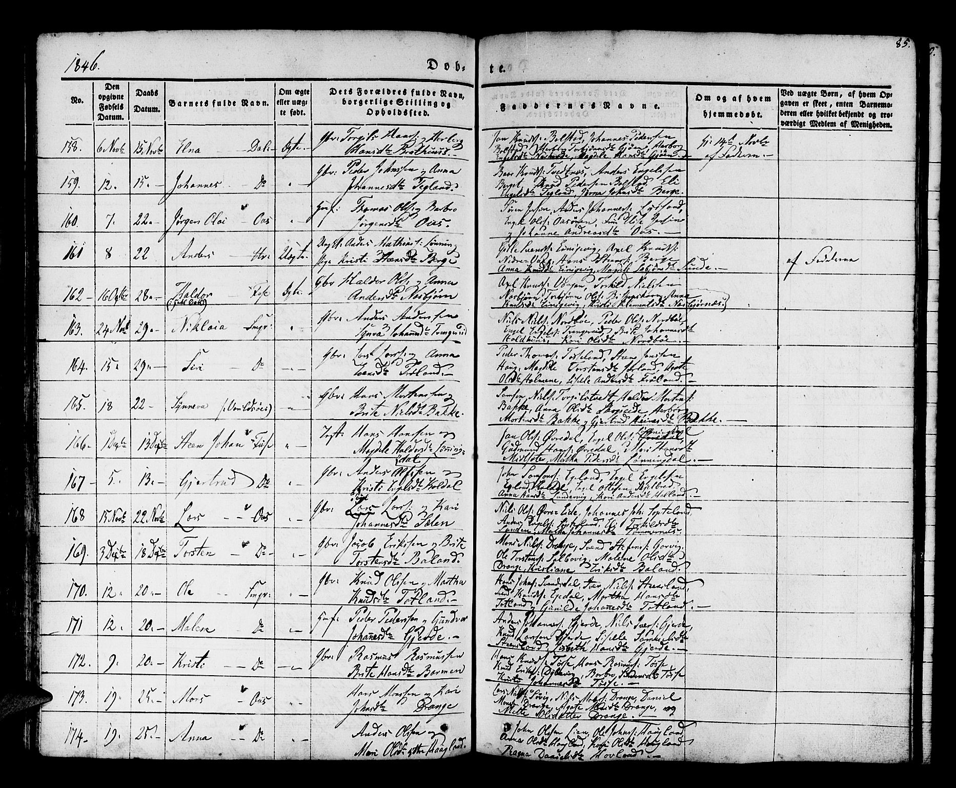 Os sokneprestembete, AV/SAB-A-99929: Parish register (official) no. A 15, 1839-1851, p. 86