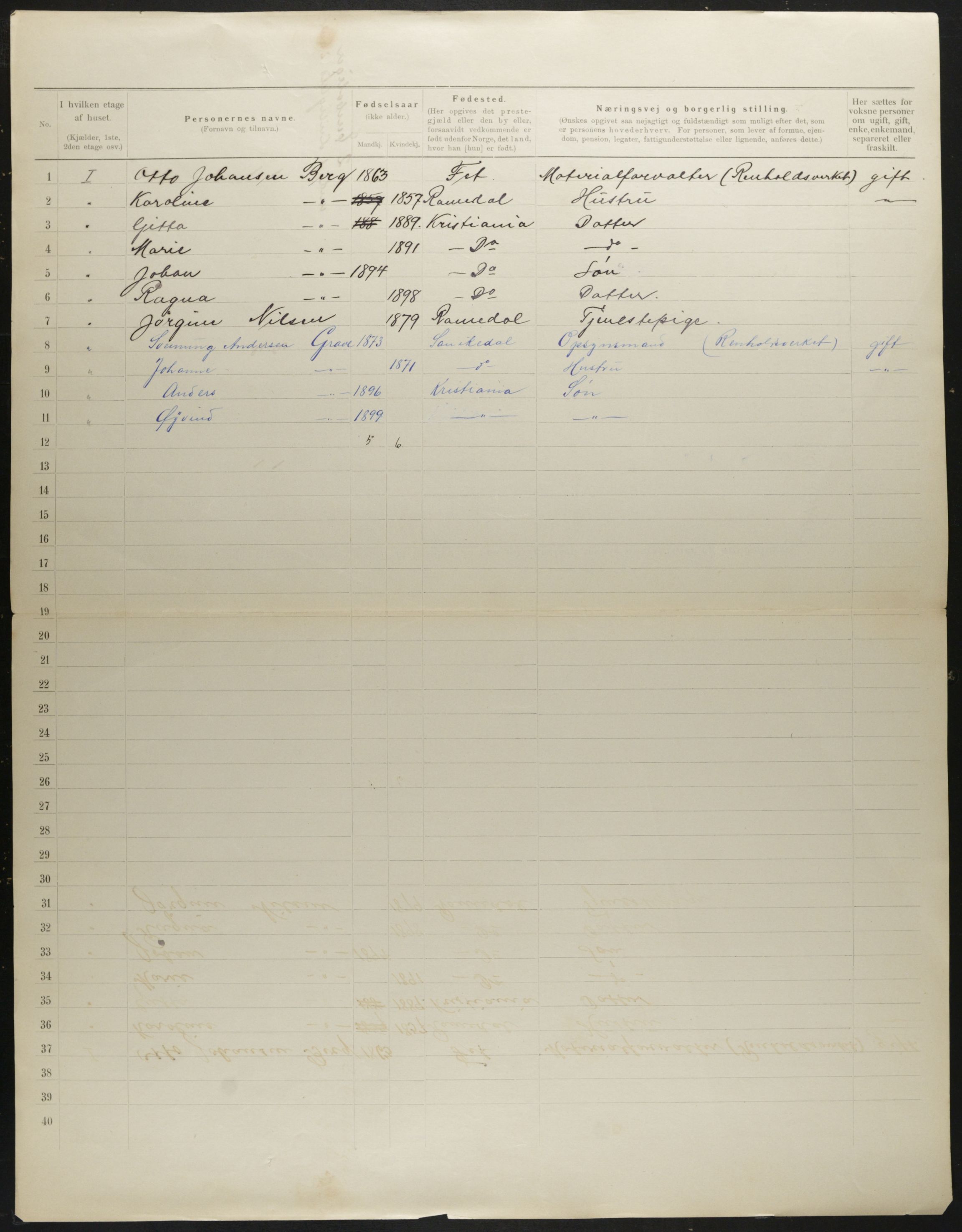 OBA, Municipal Census 1901 for Kristiania, 1901, p. 534