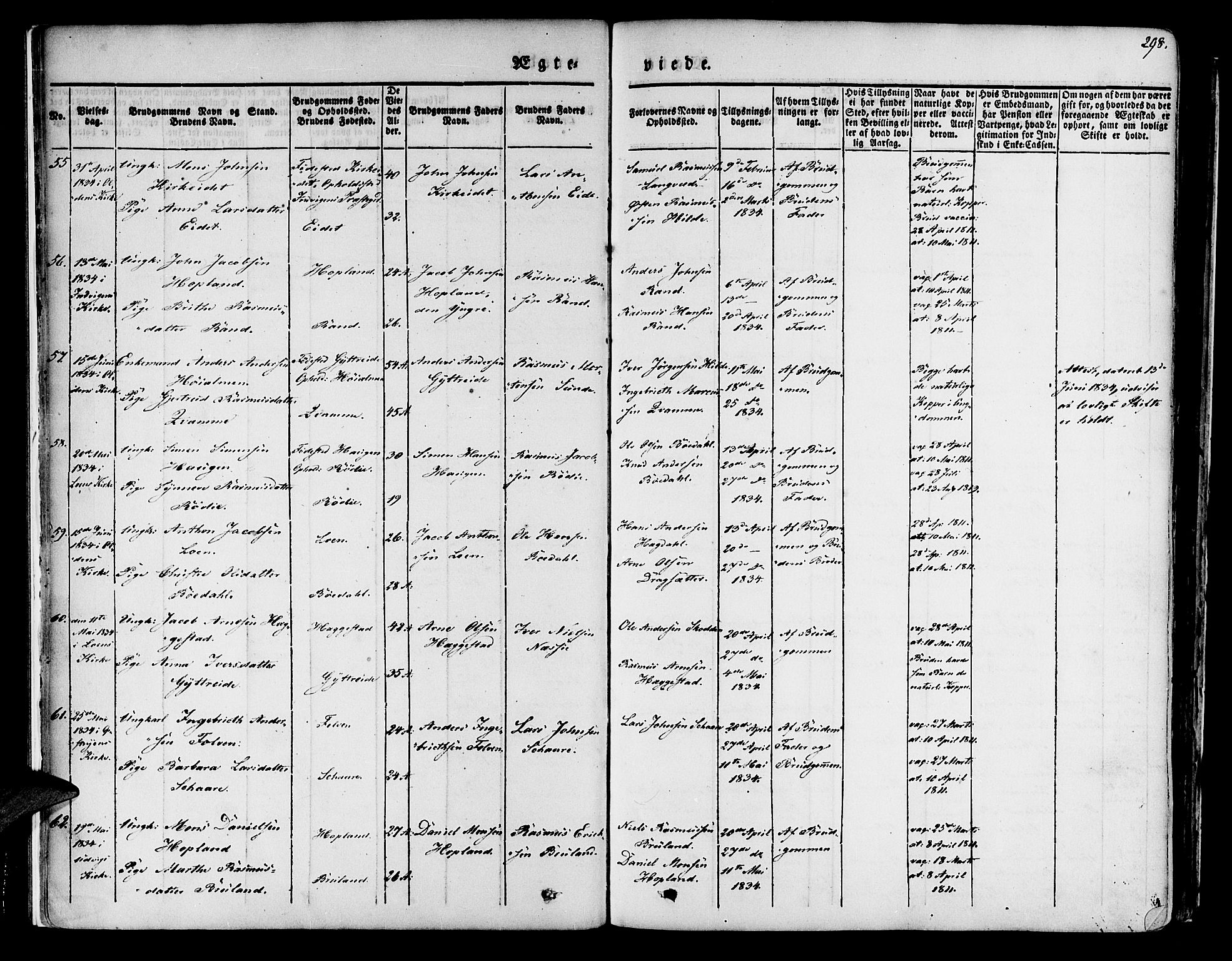 Innvik sokneprestembete, AV/SAB-A-80501: Parish register (official) no. A 4II, 1832-1846, p. 298