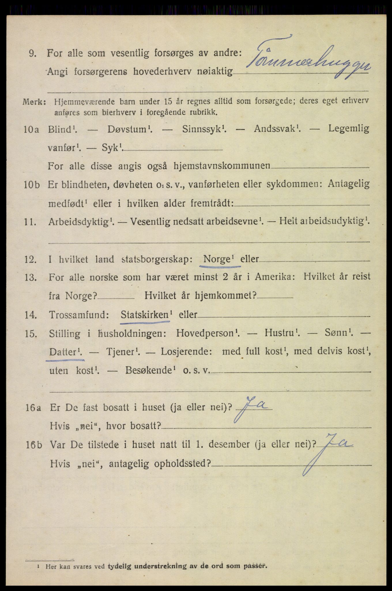 SAH, 1920 census for Elverum, 1920, p. 4045