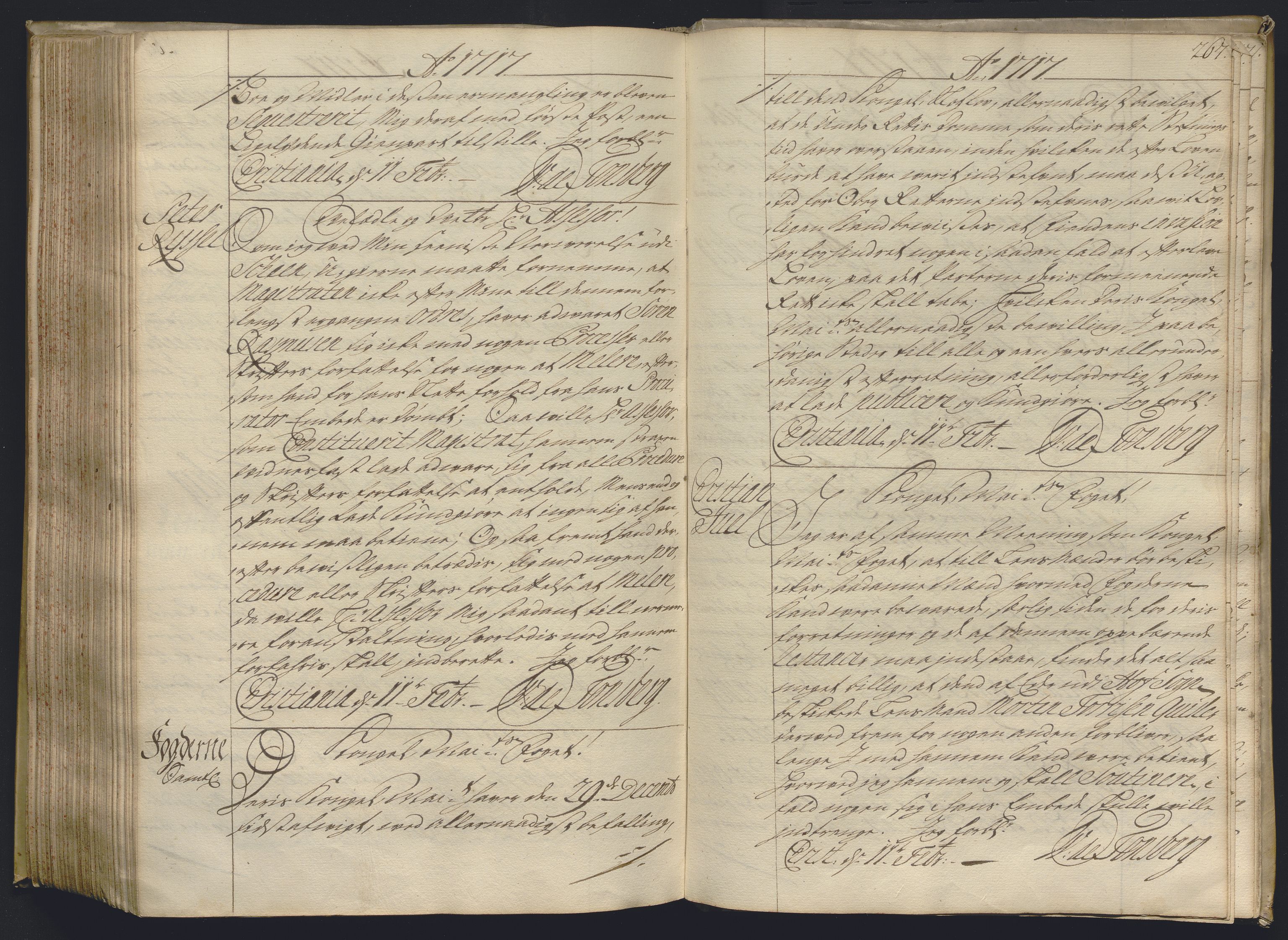 Kristiania stiftamt, AV/SAO-A-10386/B/Ba/L0004: Kopibok, 1715-1717, p. 266b-267a