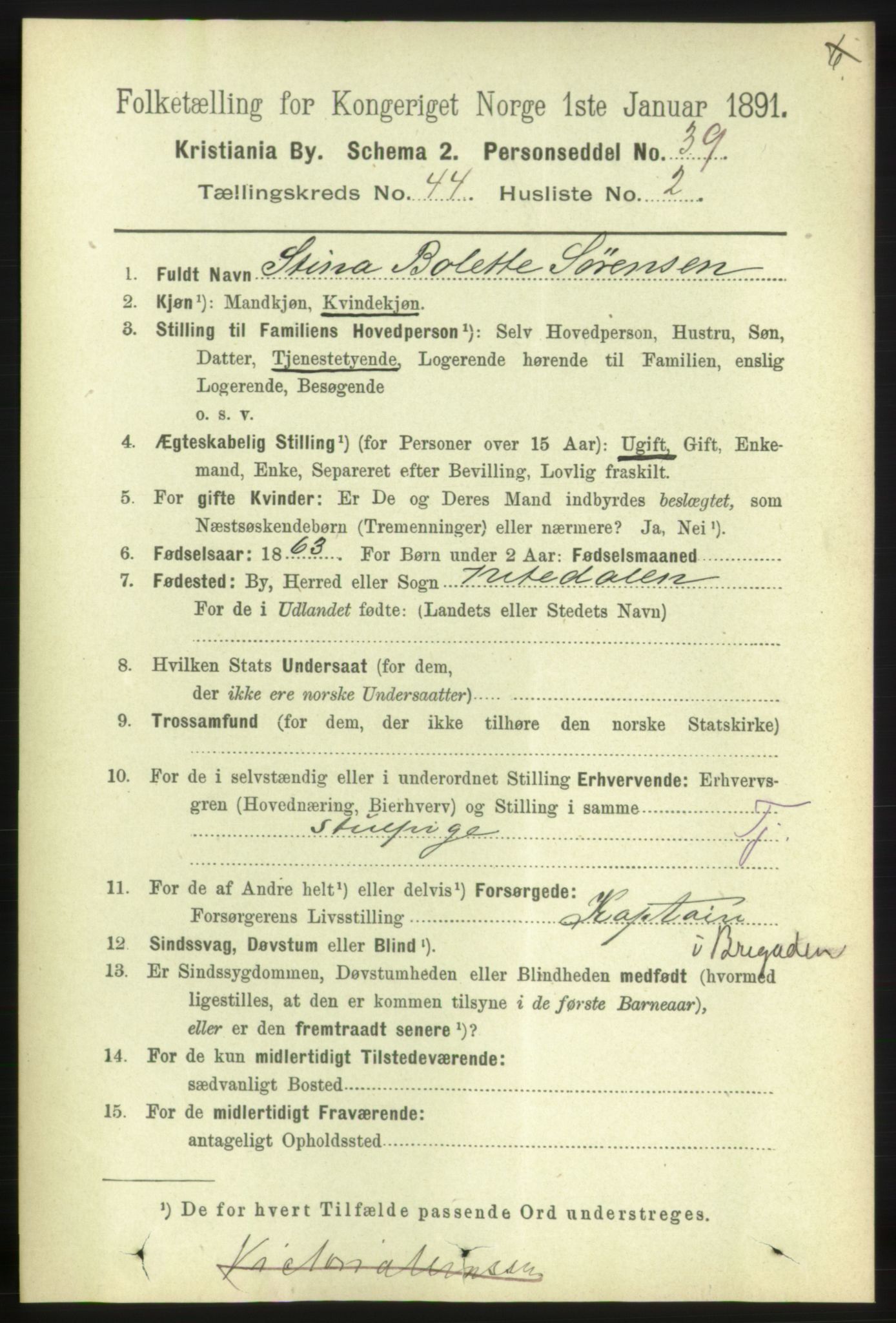 RA, 1891 census for 0301 Kristiania, 1891, p. 26738