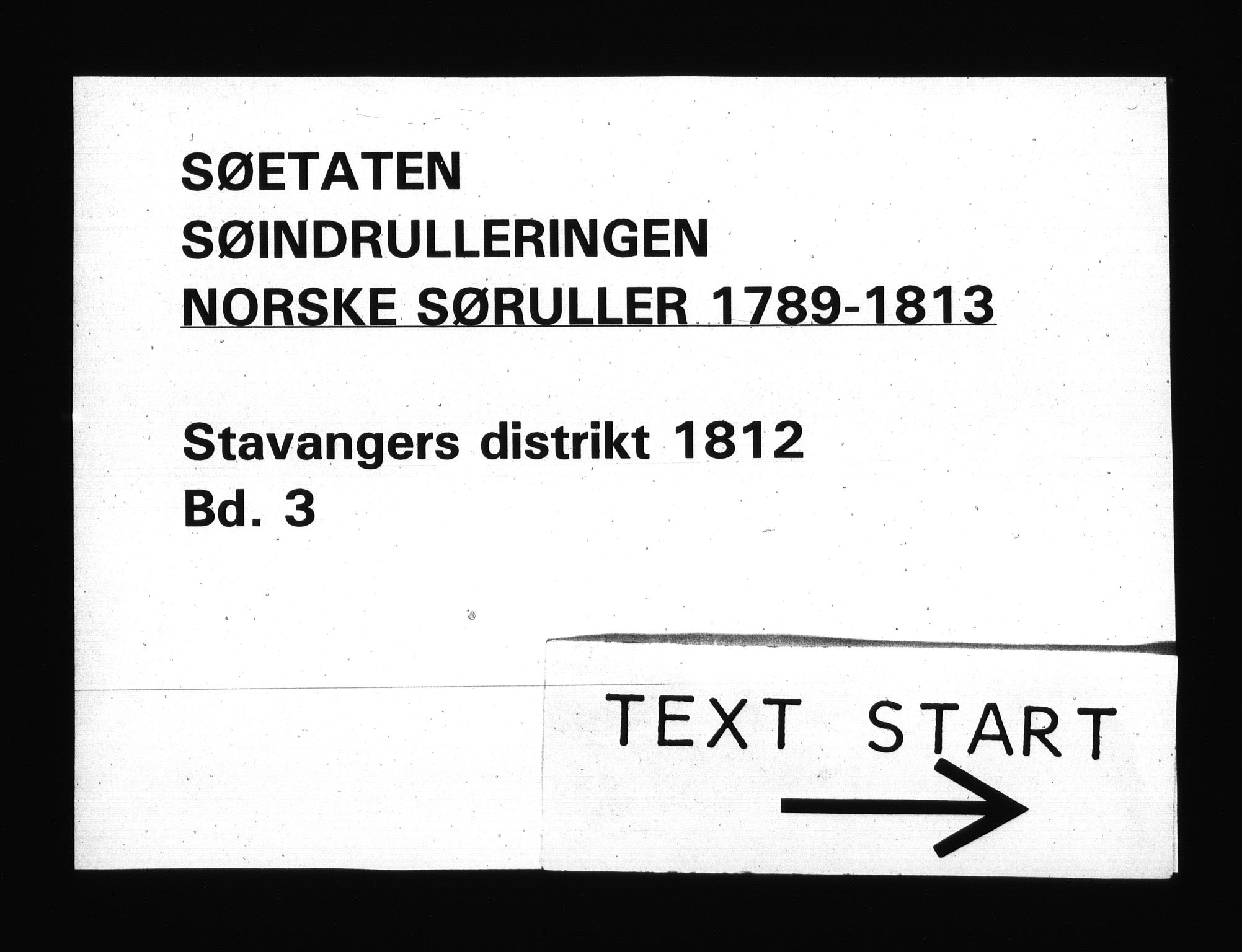 Sjøetaten, RA/EA-3110/F/L0301: Stavanger distrikt, bind 3, 1812