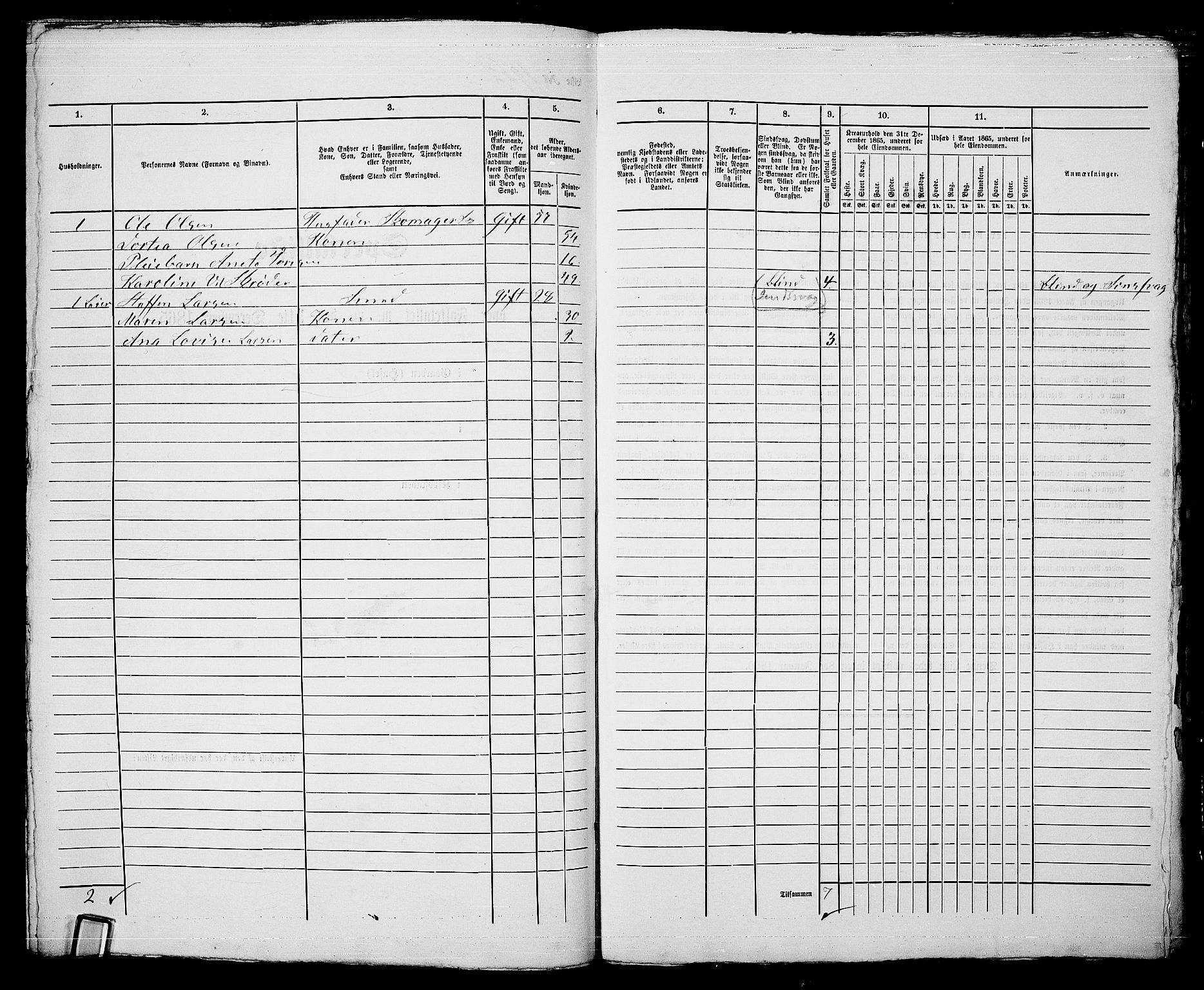 RA, 1865 census for Kristiania, 1865, p. 4377