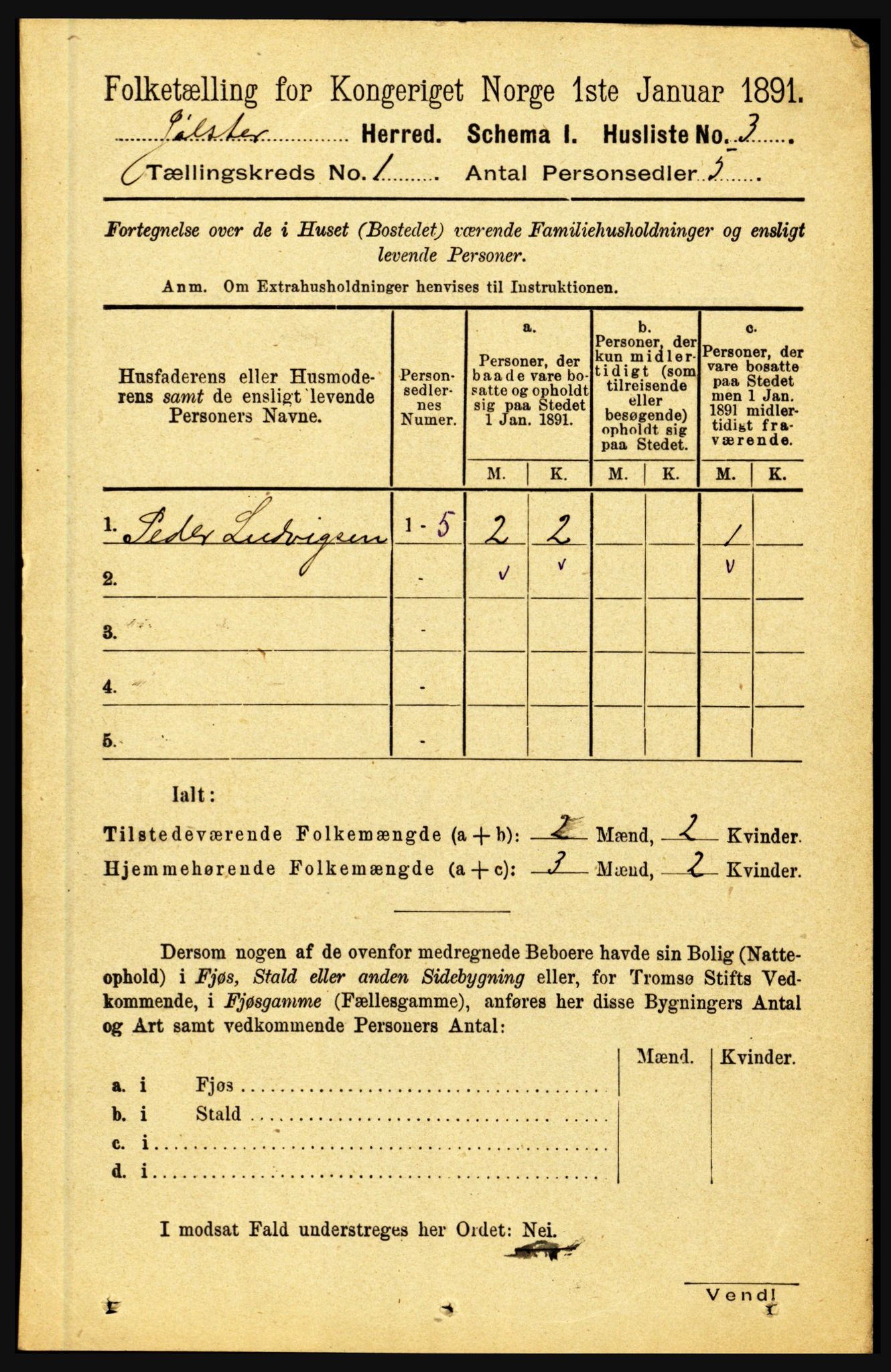 RA, 1891 census for 1431 Jølster, 1891, p. 31