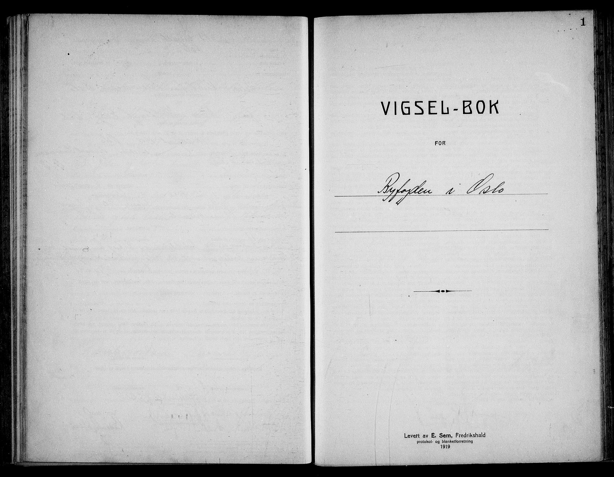 Oslo byfogd avd. I, SAO/A-10220/L/Lb/Lbb/L0021: Notarialprotokoll, rekke II: Vigsler, 1930-1932, p. 1a