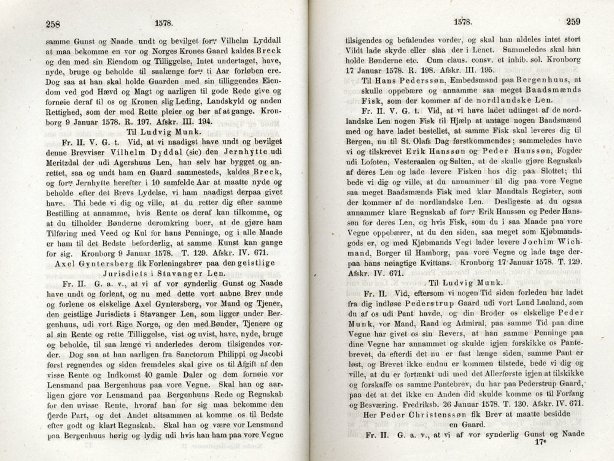 Publikasjoner utgitt av Det Norske Historiske Kildeskriftfond, PUBL/-/-/-: Norske Rigs-Registranter, bind 2, 1572-1588, p. 258-259