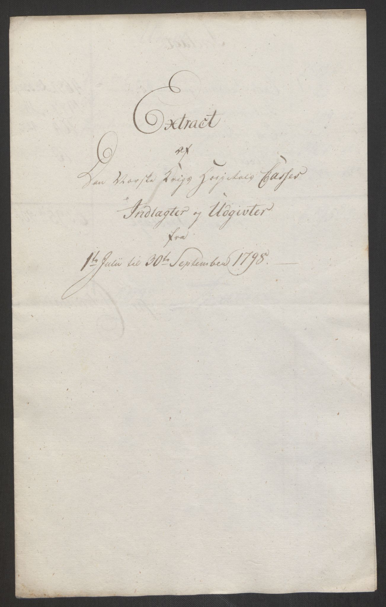 Forsvaret, Den norske kvesthuskasse/krigshospitalkasse, AV/RA-RAFA-1887/F/Fa/L0017: Innkomne brev:, 1782-1807, p. 427