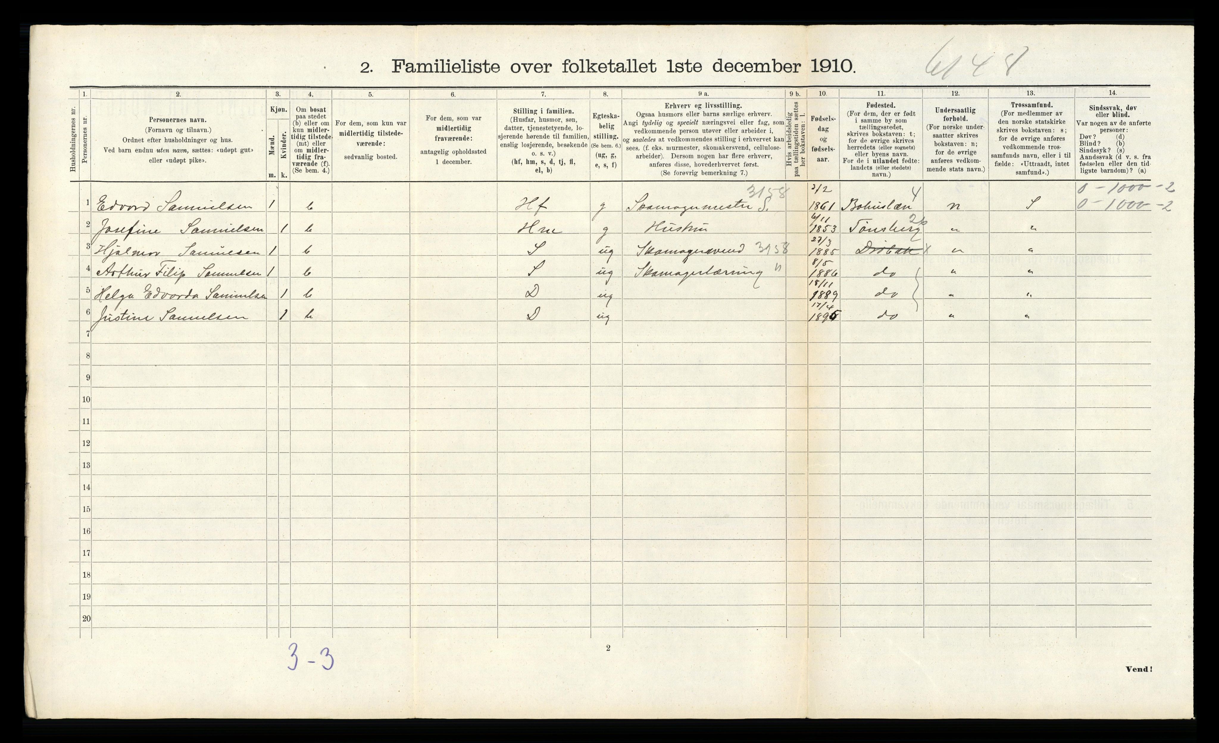 RA, 1910 census for Drøbak, 1910, p. 499