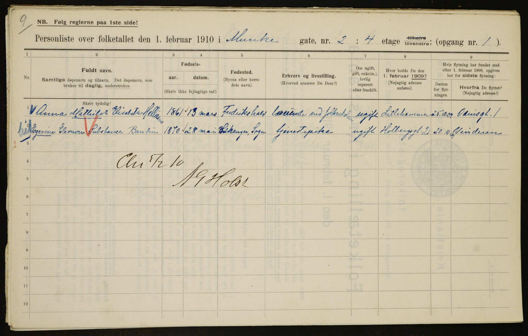 OBA, Municipal Census 1910 for Kristiania, 1910, p. 65621