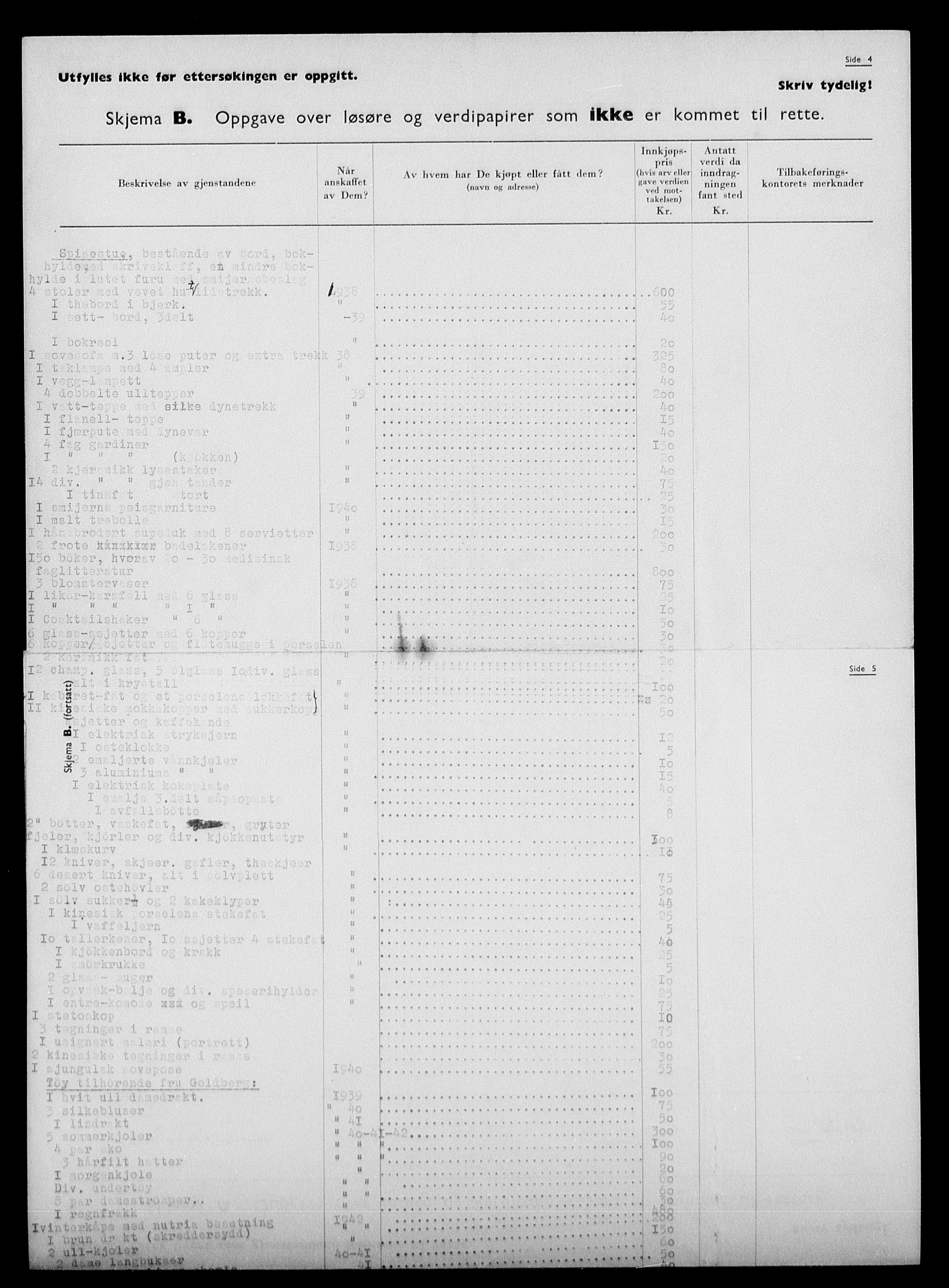 Justisdepartementet, Tilbakeføringskontoret for inndratte formuer, AV/RA-S-1564/H/Hc/Hcc/L0939: --, 1945-1947, p. 5