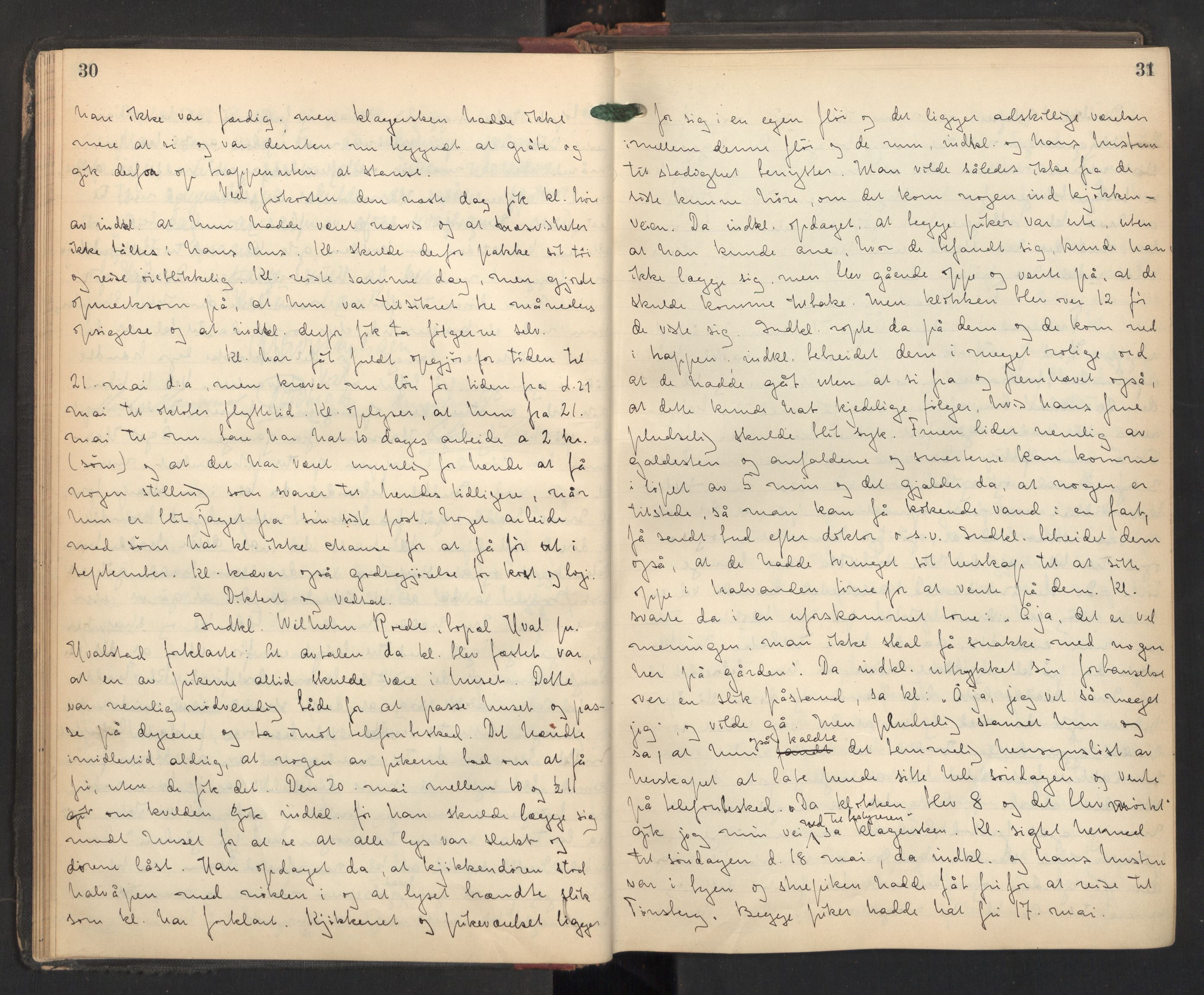 Aker sorenskriveri, AV/SAO-A-10895/F/Fc/Fcb/L0078: Ekstrarettsprotokoll, 1913-1915, p. 30-31