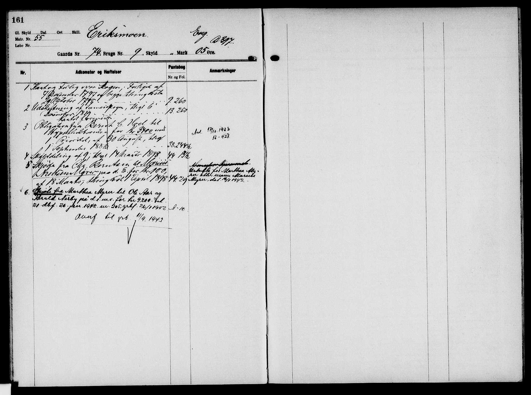 Solør tingrett, AV/SAH-TING-008/H/Ha/Hak/L0006: Mortgage register no. VI, 1900-1935, p. 161