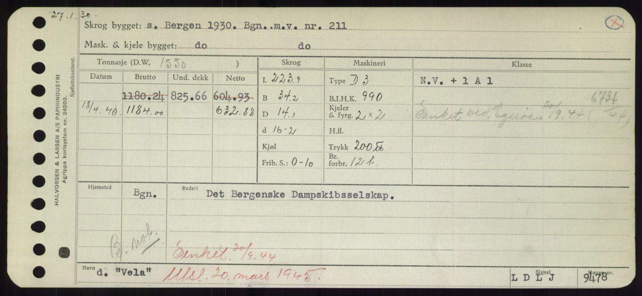 Sjøfartsdirektoratet med forløpere, Skipsmålingen, RA/S-1627/H/Hd/L0040: Fartøy, U-Ve, p. 579