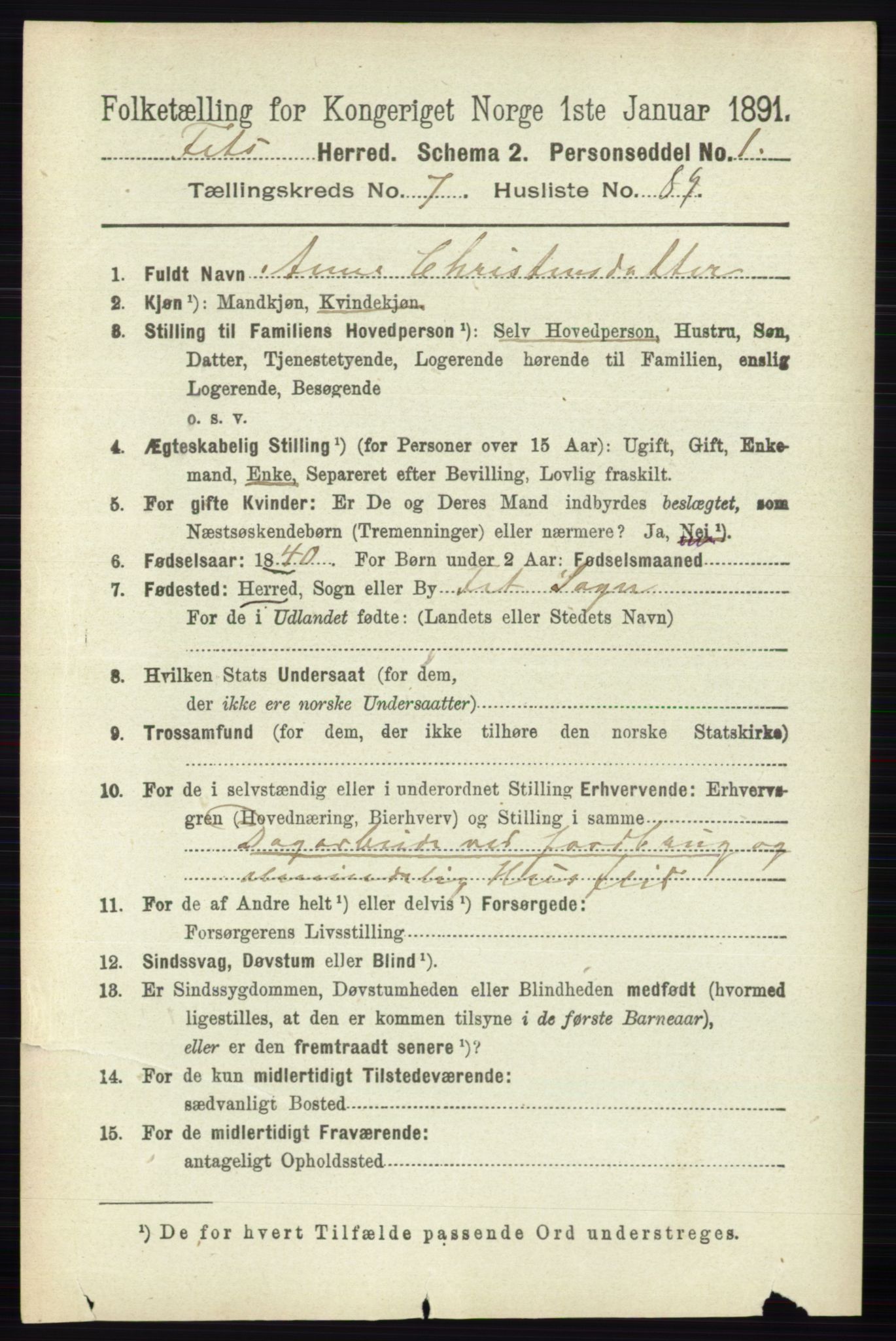 RA, 1891 census for 0227 Fet, 1891, p. 2978