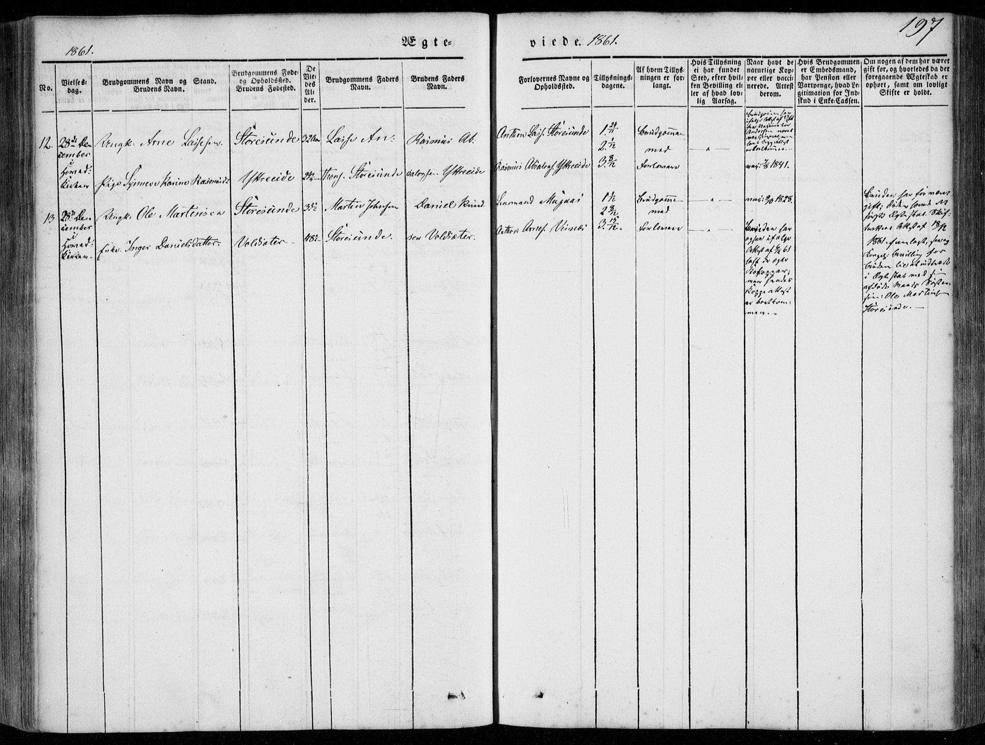 Stryn Sokneprestembete, AV/SAB-A-82501: Parish register (official) no. A 2, 1844-1861, p. 197