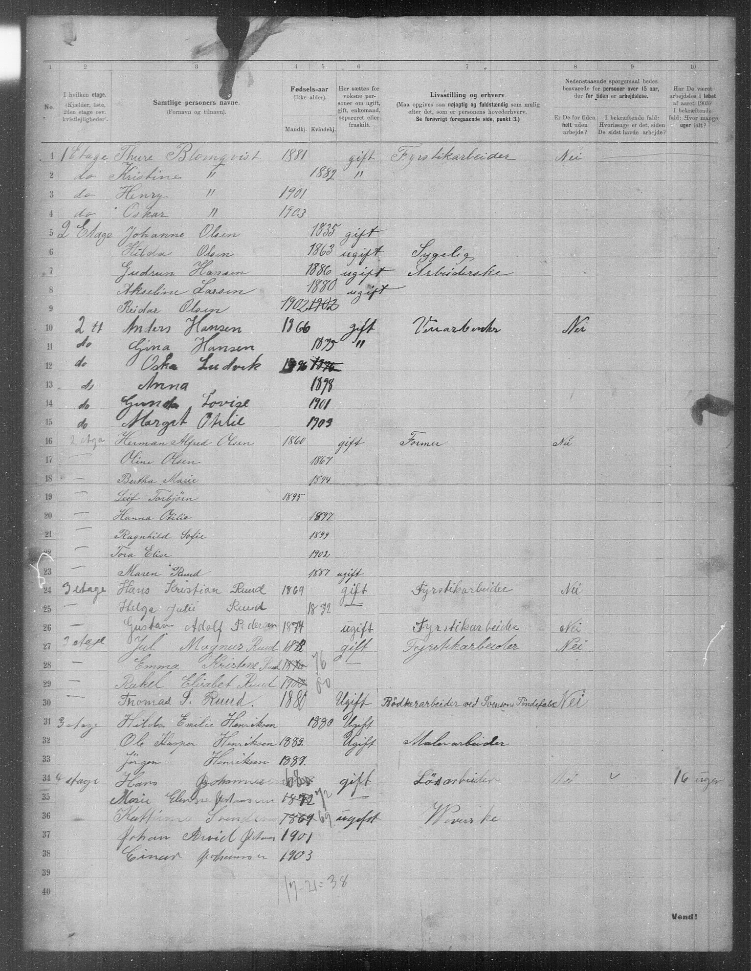 OBA, Municipal Census 1903 for Kristiania, 1903, p. 14824