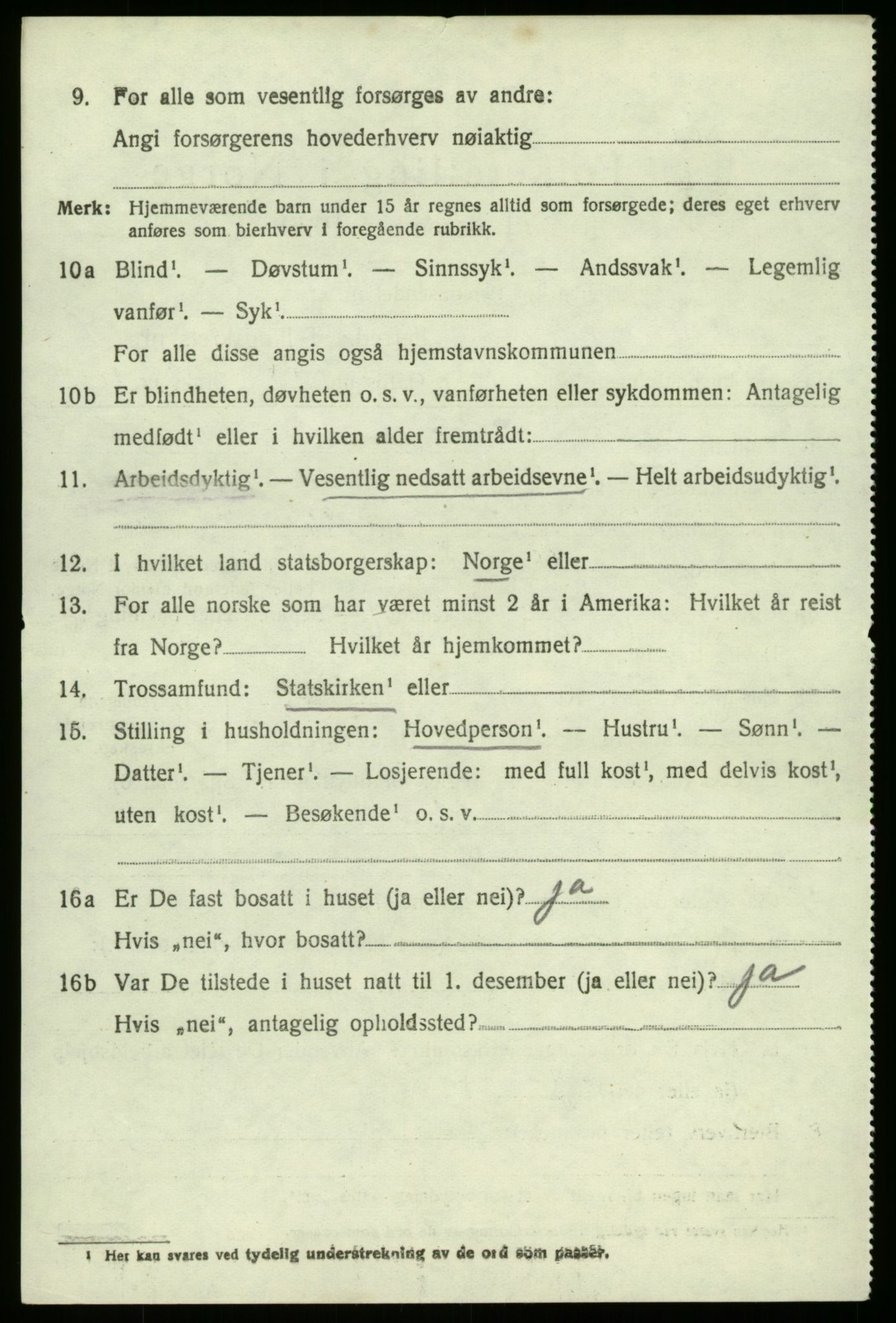 SAB, 1920 census for Manger, 1920, p. 8263