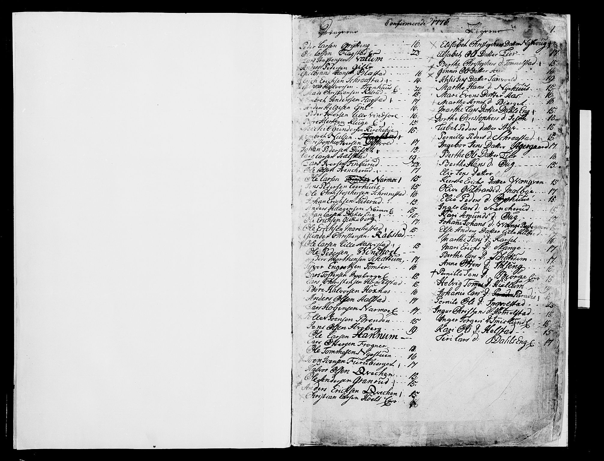 Vang prestekontor, Hedmark, SAH/PREST-008/H/Ha/Haa/L0004: Parish register (official) no. 4, 1776-1806, p. 0-1