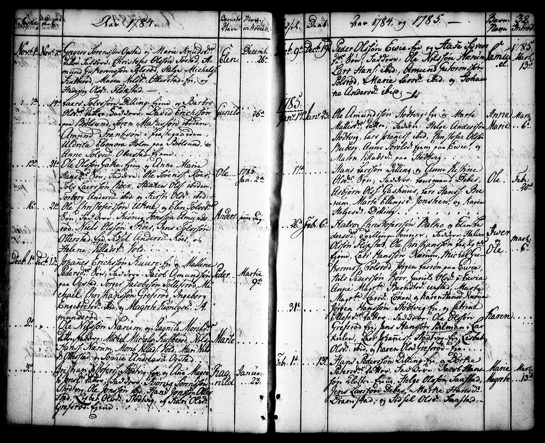 Rygge prestekontor Kirkebøker, SAO/A-10084b/F/Fa/L0002: Parish register (official) no. 2, 1771-1814, p. 32