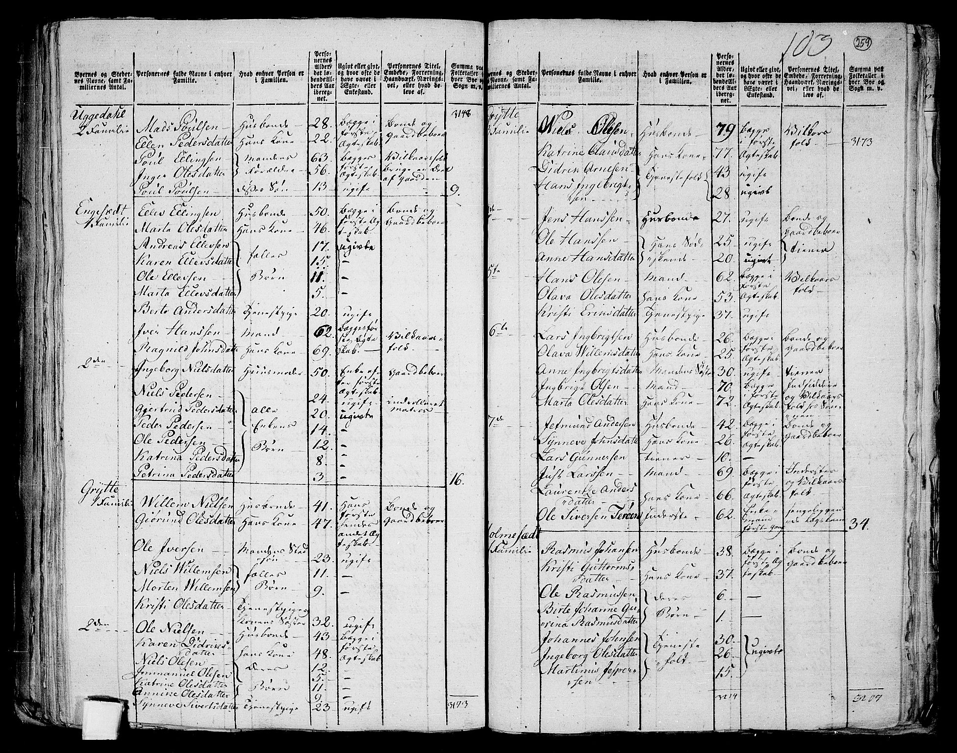 RA, 1801 census for 1531P Borgund, 1801, p. 258b-259a