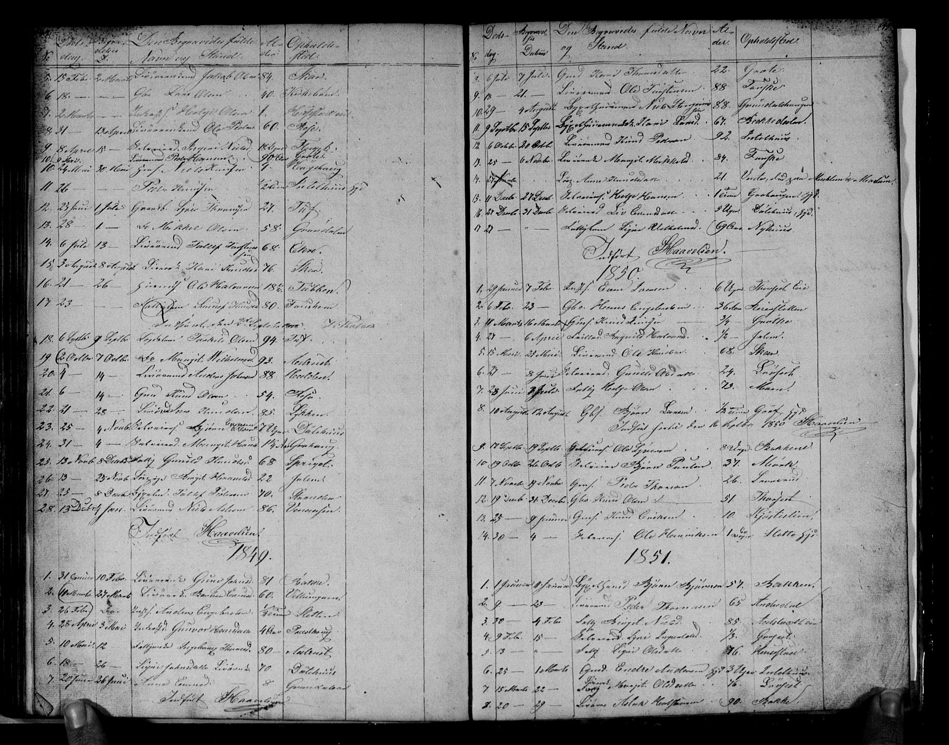 Gol kirkebøker, SAKO/A-226/G/Gb/L0003: Parish register (copy) no. II 3, 1844-1858, p. 144-145