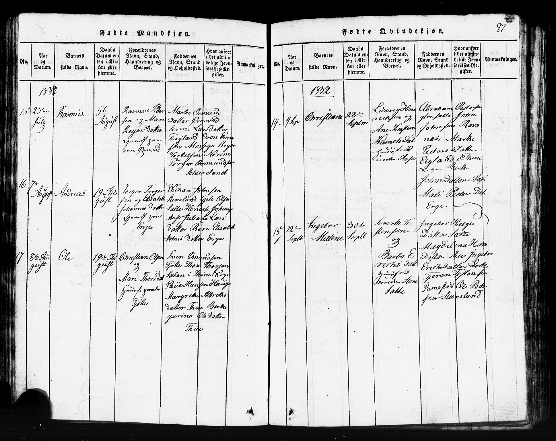 Klepp sokneprestkontor, AV/SAST-A-101803/001/3/30BB/L0001: Parish register (copy) no.  B 1, 1816-1859, p. 87