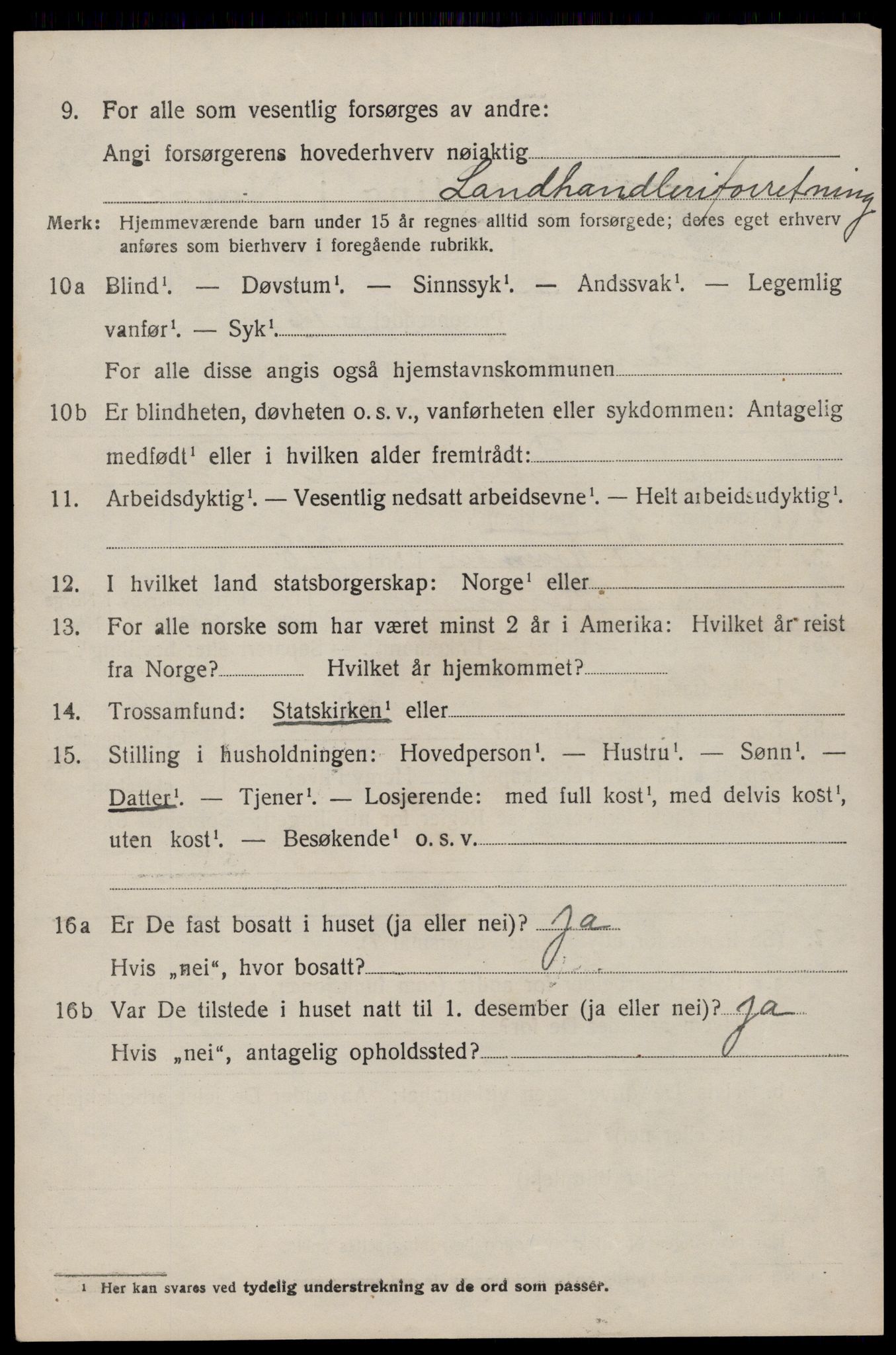 SAST, 1920 census for Rennesøy, 1920, p. 1017