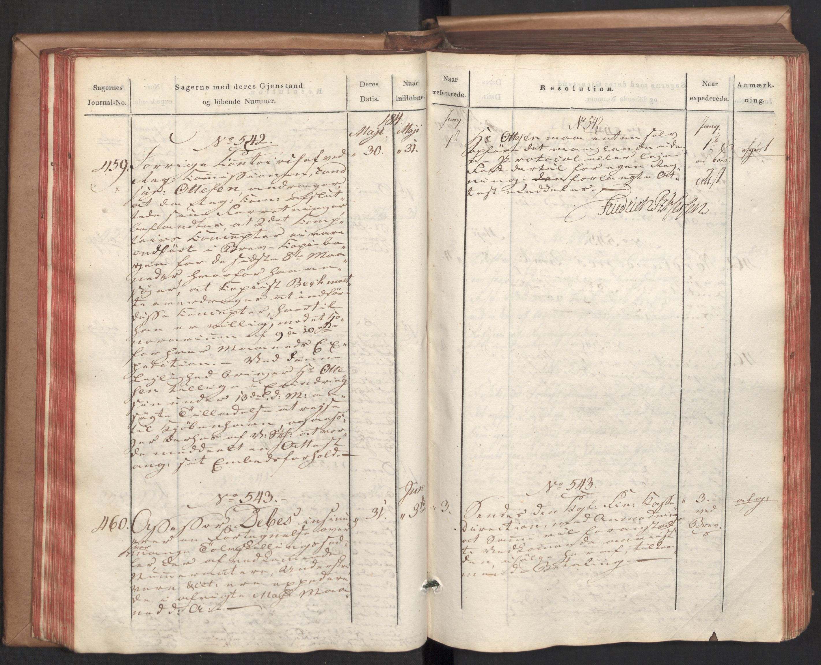 Stattholderembetet 1810-1814, 2. kontor (Kontor B), AV/RA-EA-5432/Ab/L0002: Referatprotokoll,  j.nr. 291-1001,  l.nr. 348-1179, 1811, p. 68