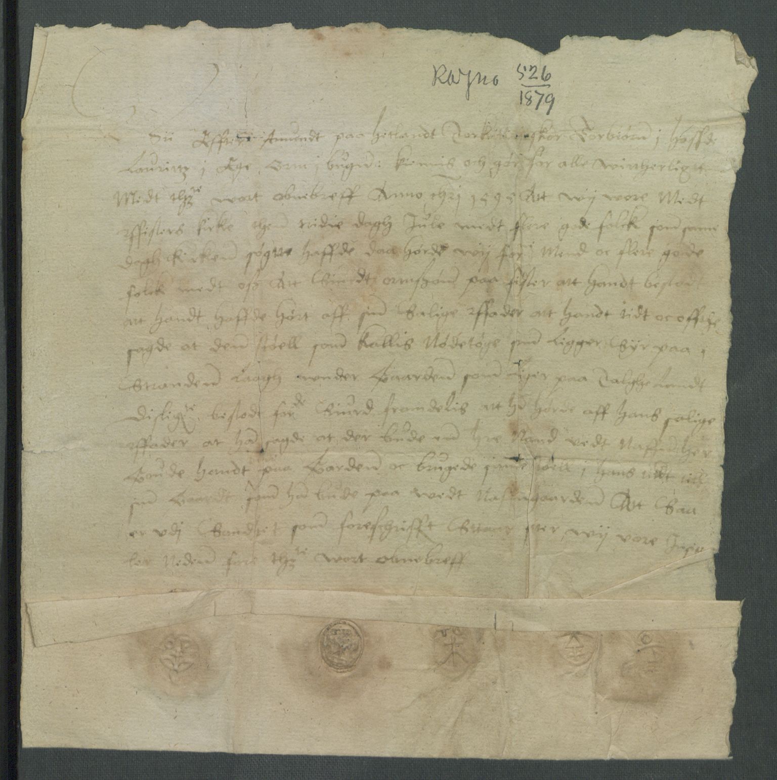 Riksarkivets diplomsamling, AV/RA-EA-5965/F02/L0100: Dokumenter, 1595, p. 63