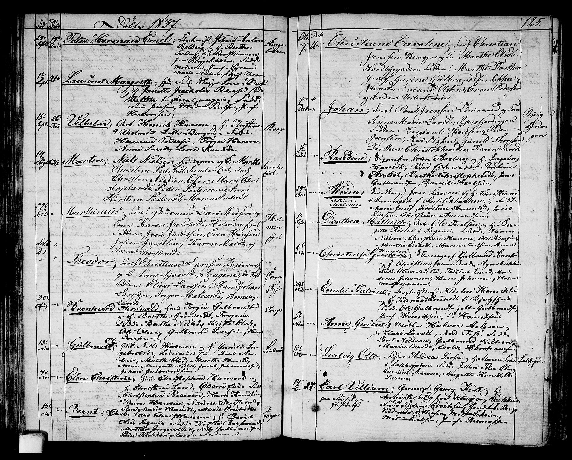 Aker prestekontor kirkebøker, SAO/A-10861/G/L0006: Parish register (copy) no. 6, 1830-1838, p. 125