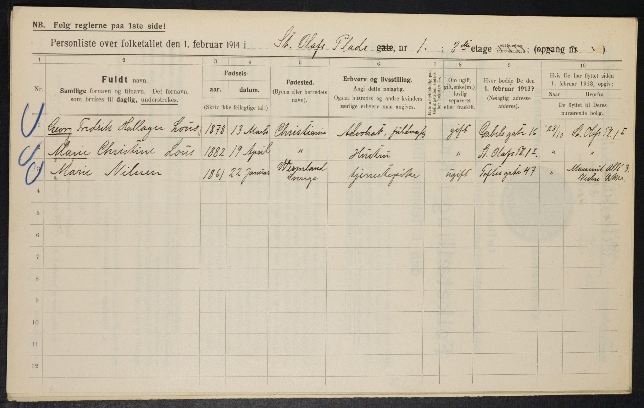 OBA, Municipal Census 1914 for Kristiania, 1914, p. 88194